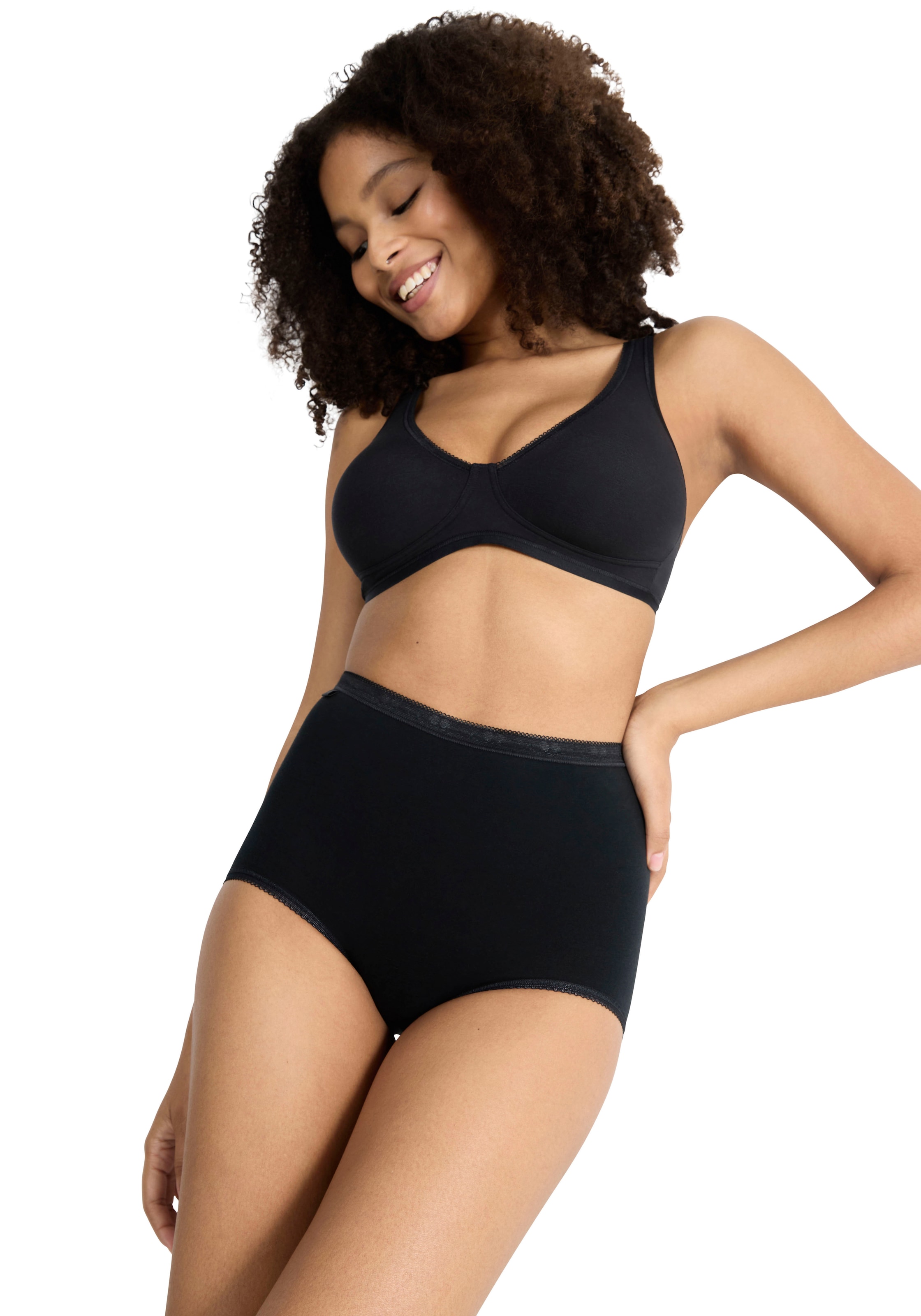 sloggi Maxislip »Basic+« 3er Pack,  perfekter Sitz, Baumwollmischung, weich, elastisch