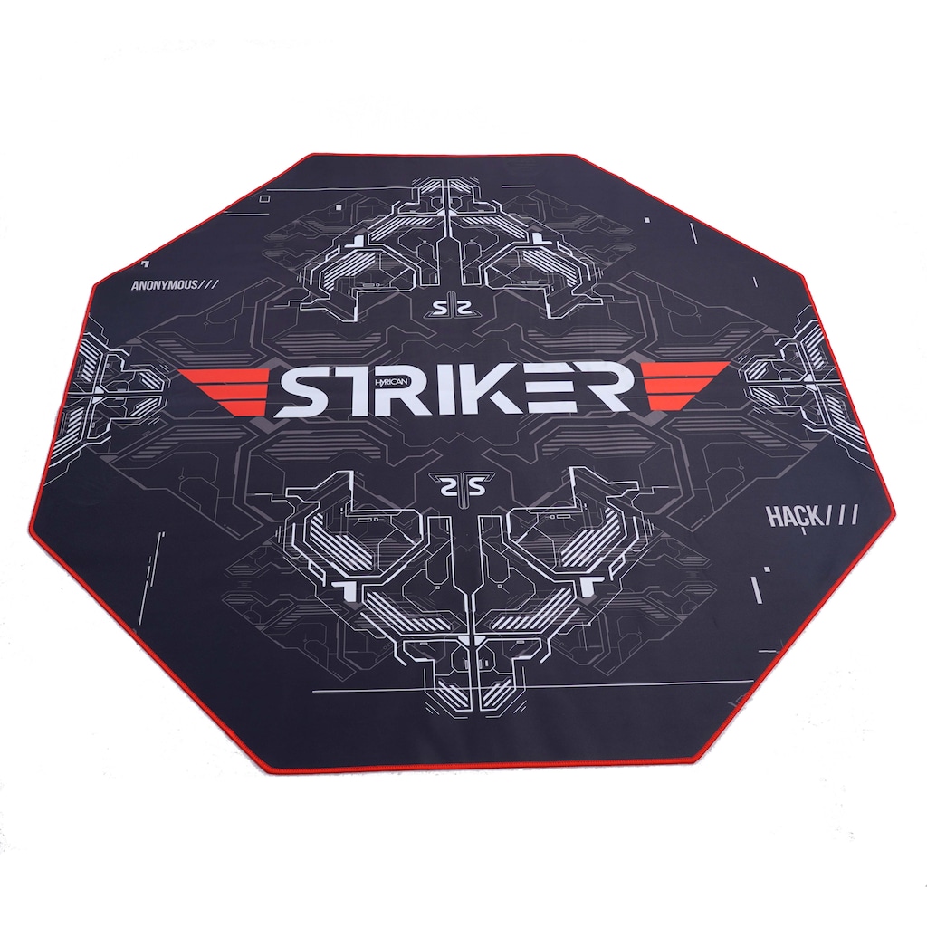 Hyrican Gaming-Stuhl »Striker "Runner" ergonomischer Gamingstuhl, Schreibtischstuhl«, (Set), Stoff, inklusive Bodenschutzmatte 1100x1100x2mm