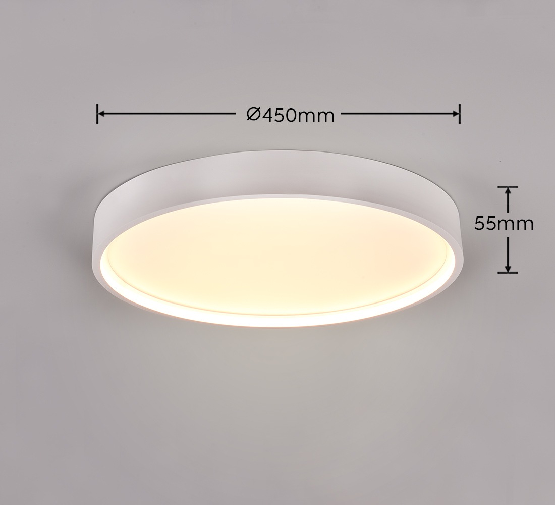 TRIO Leuchten LED Deckenleuchte »DOHA, Deckenlampe 29W 3260 Lumen Lichtfarbe einstellbar 2300-4000K«, 1 flammig, Leuchtmittel LED-Board | LED fest integriert, indirektes Licht getrennt schaltbar als Wandlampe und Deckenlampe mögl