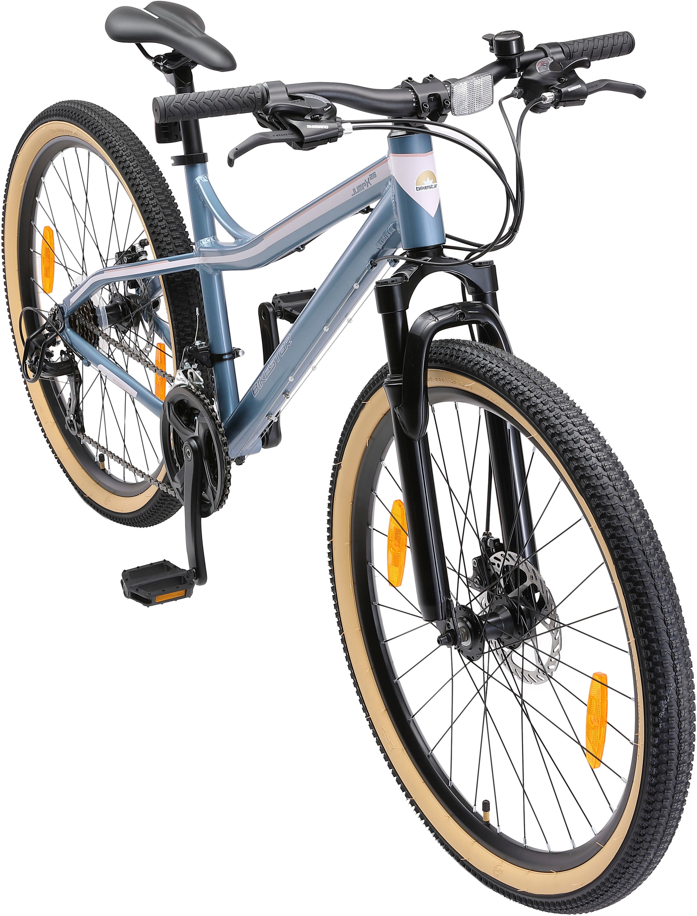 Bikestar Mountainbike 21 Gang Shimano RD-TY300 Schaltwerk Kettenschaltung für Damen und Herren, Kettenschaltung