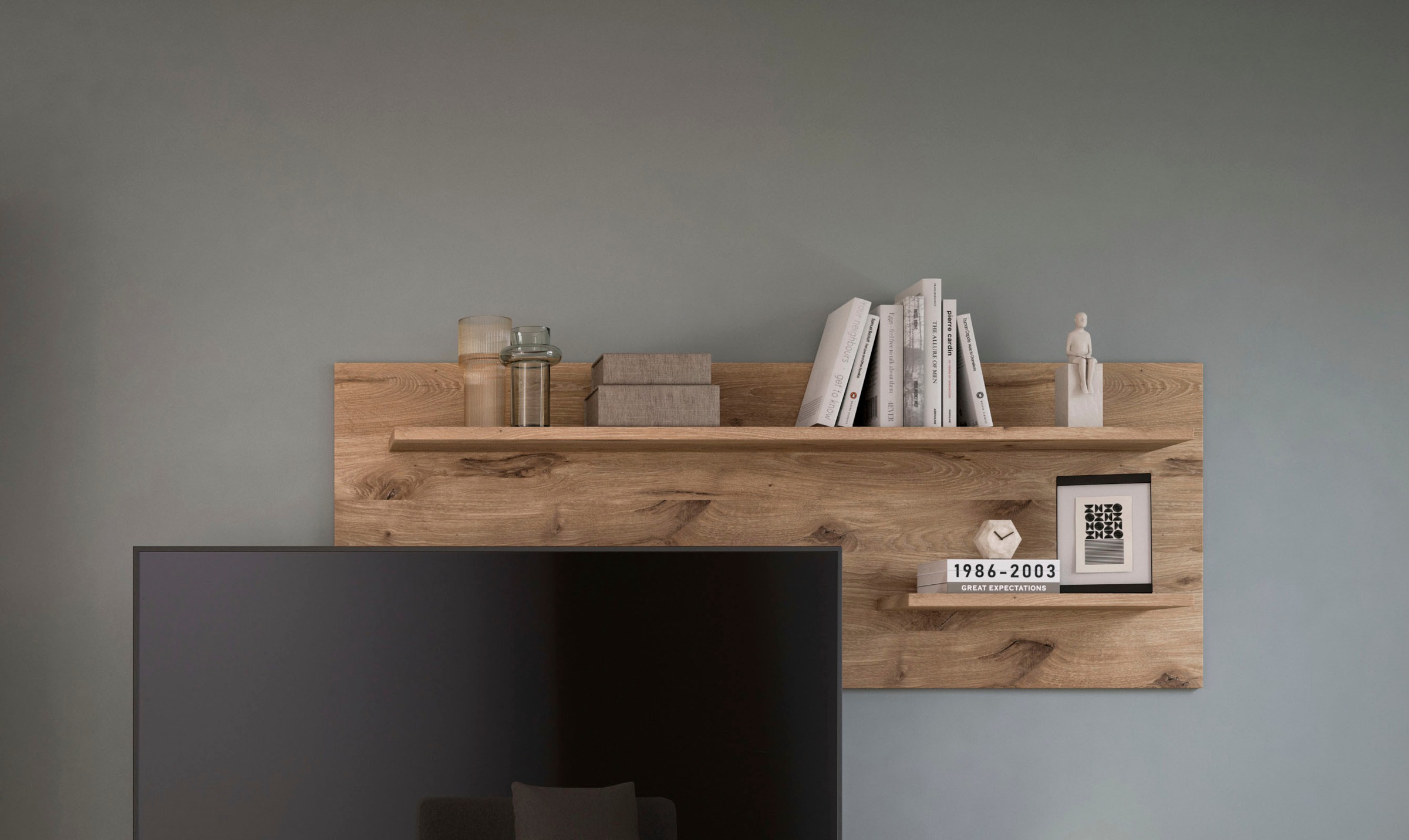 INOSIGN Wandboard »Silvestris, Breite 160 cm, 2 Ablageböden, inkl. Montagem günstig online kaufen