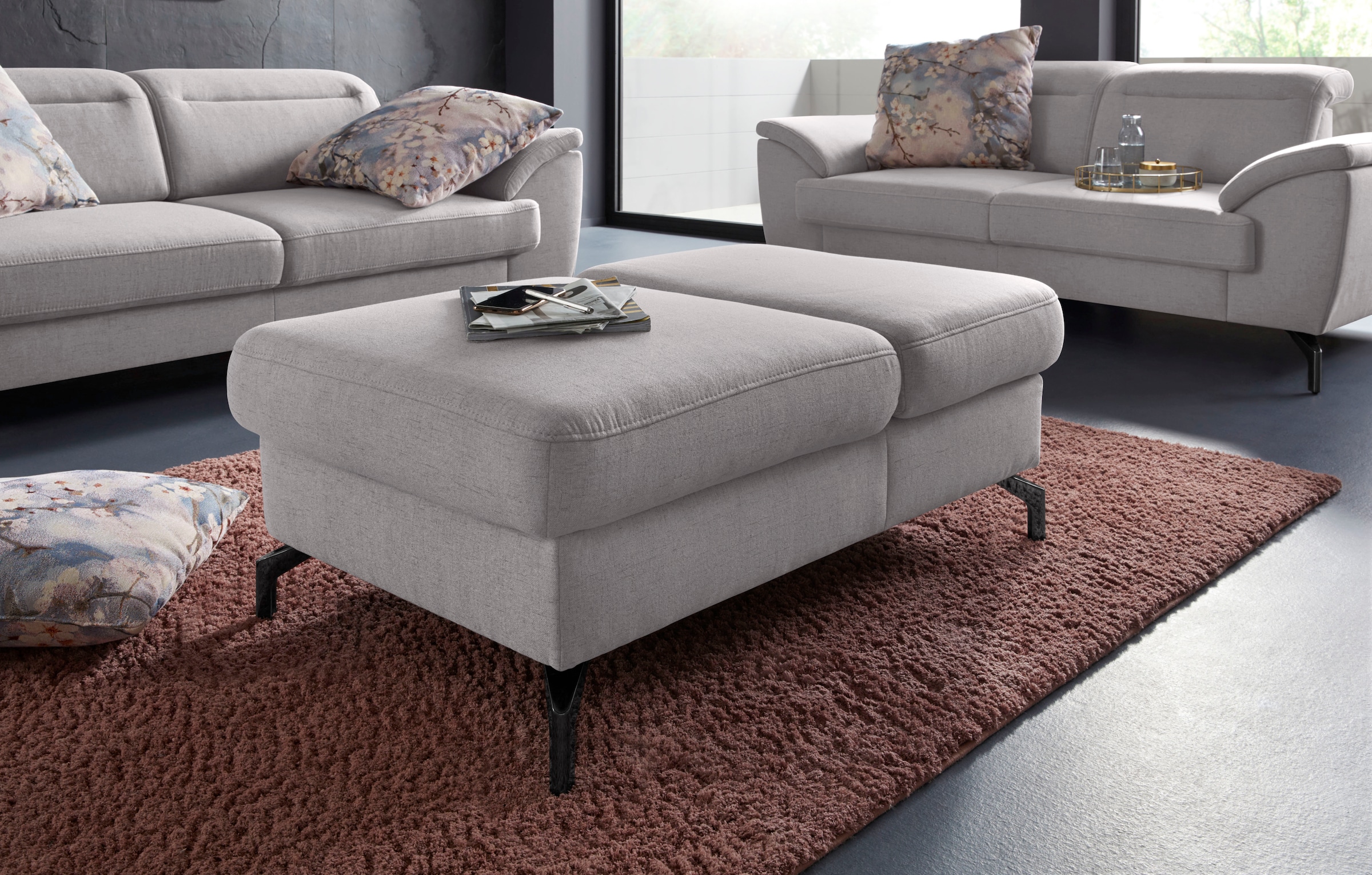 sit&more Hocker »Percy«, Fußhöhe 15cm, mit Klappfunktion, wahlweise in 2 Fu günstig online kaufen