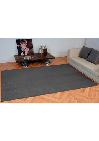 Living Line Teppich »Burbon«, rechteckig, 10 mm Höhe, Velours, Uni Farben, ideal im... kaufen