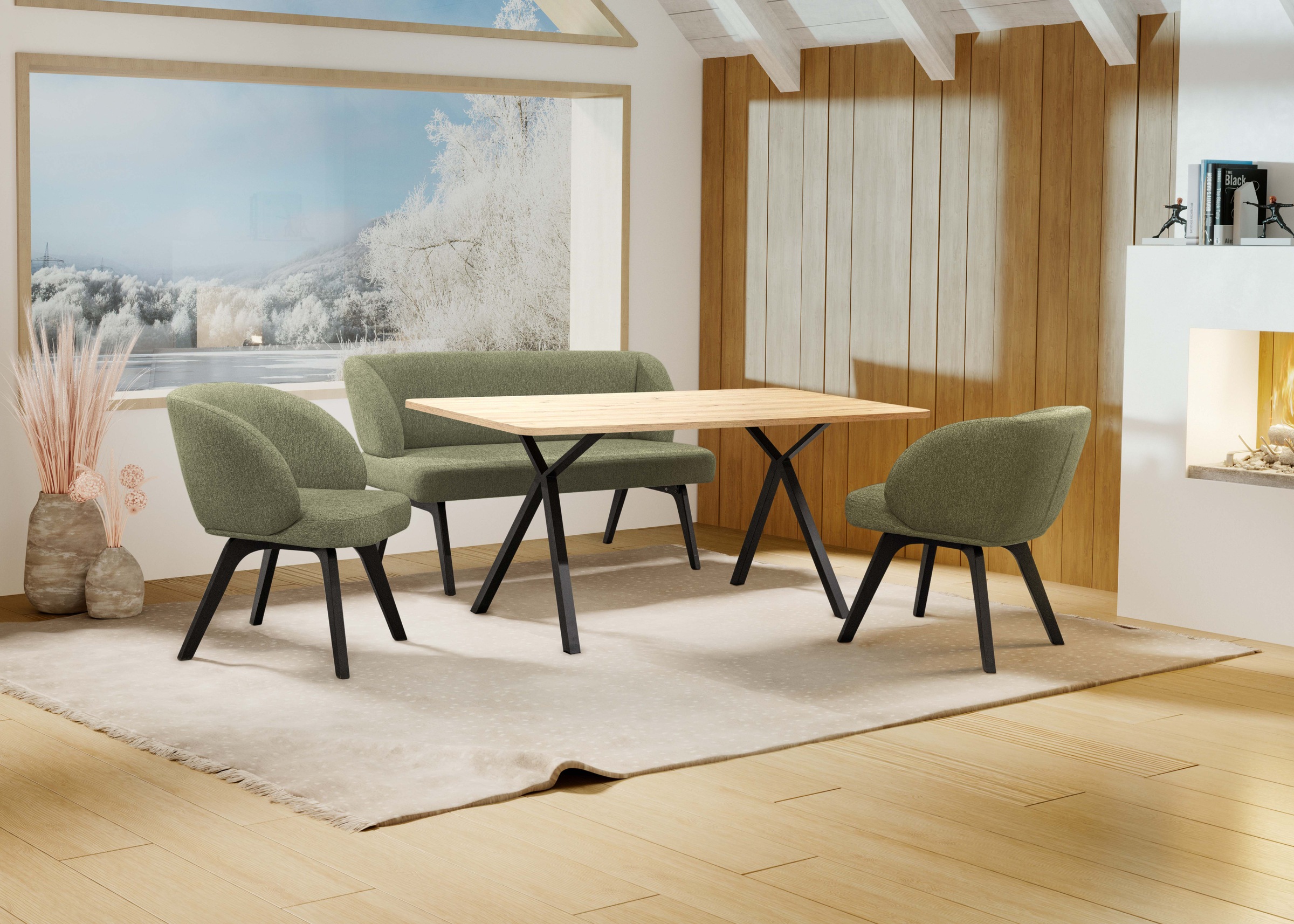 Home affaire Essgruppe »Aretha Esstischbank, Sitzgruppe, Küchenbank, Polste günstig online kaufen