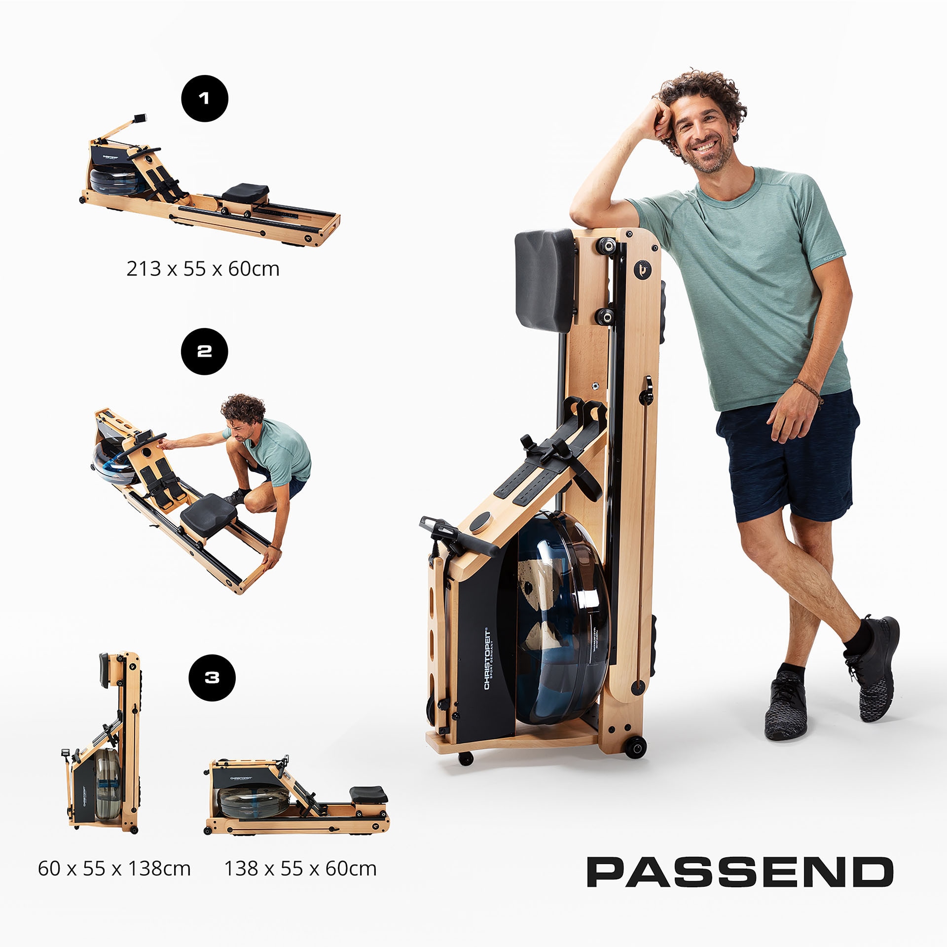 Christopeit Sport® Ruderzugmaschine »WP 5000«, Testsieger Stiftung Warentest Ausgabe 1/2025, Rudermaschine