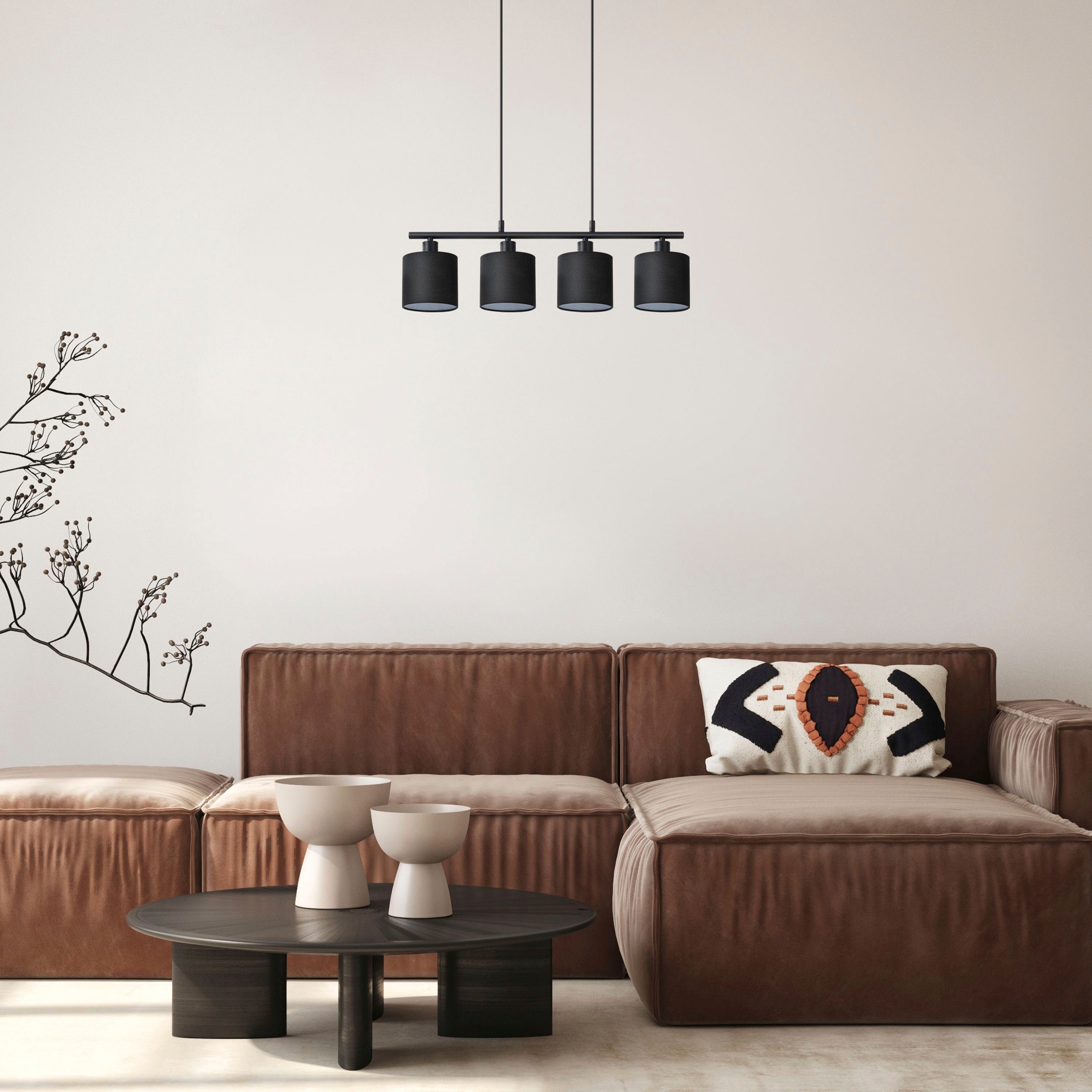 Paco Home Pendelleuchte »ANIKA«, 4 flammig, Leuchtmittel E14   ohne Leuchtm günstig online kaufen