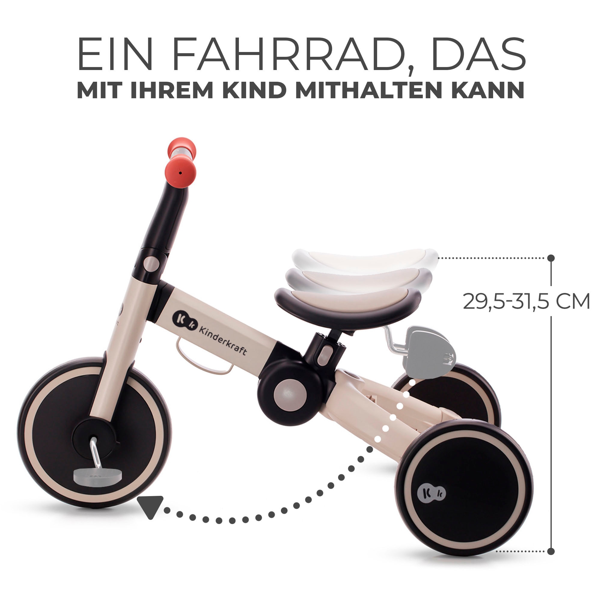 Kinderkraft Laufrad »4TRIKE«, auch als Dreirad umbaubar