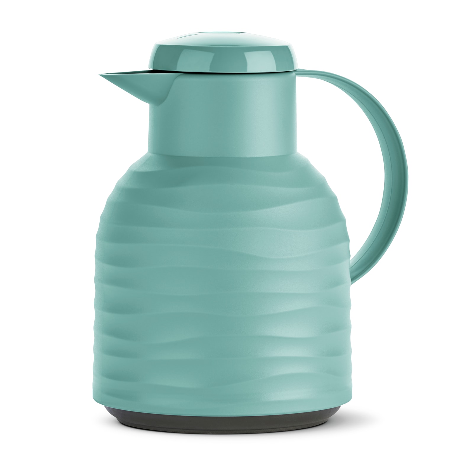 Emsa Isolierkanne »Samba Wave«, 1 l, Made in Germany, 12h warm/24h kalt, Quick-Press-Deckel, Glaskolben