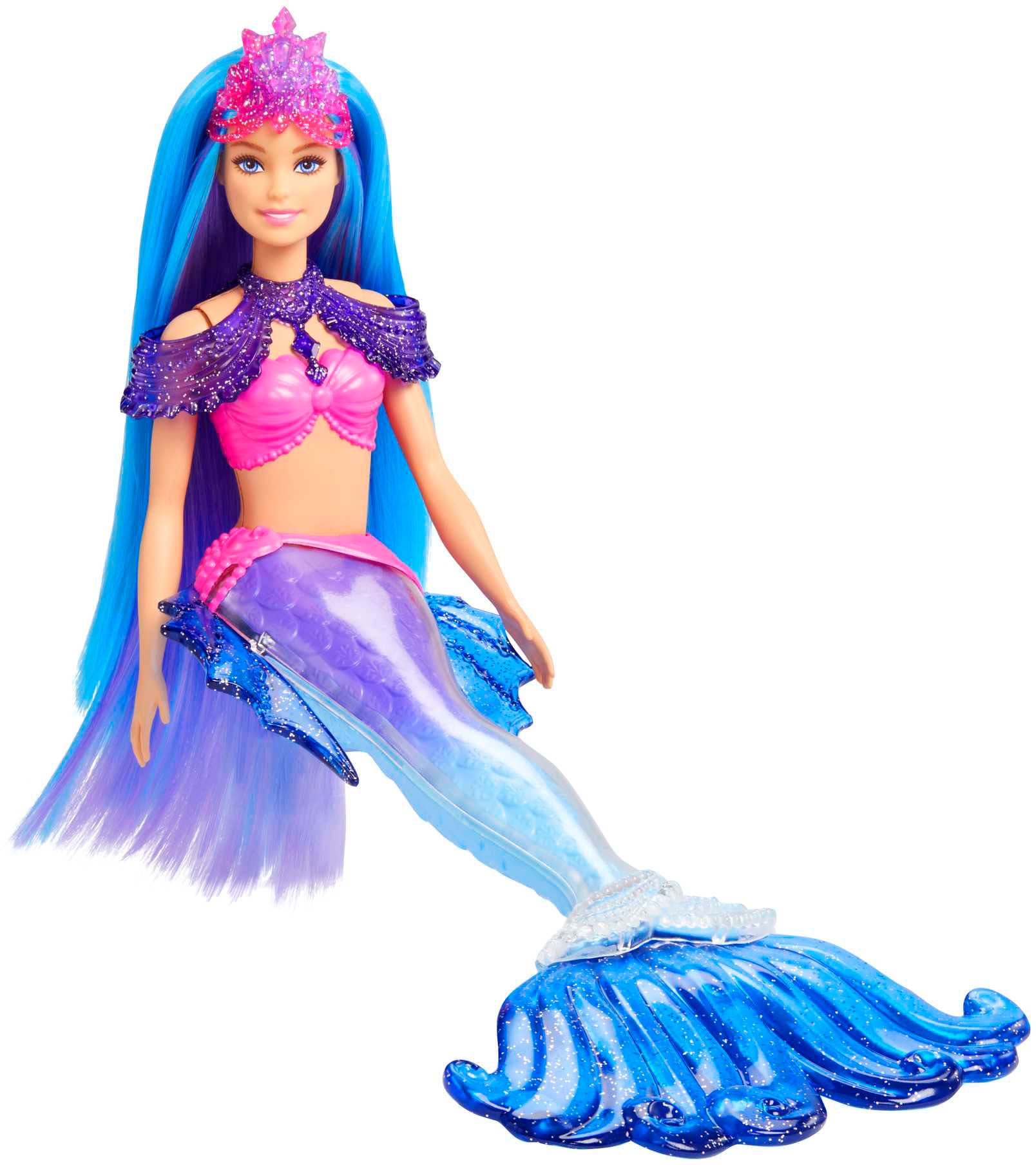 Barbie Meerjungfrauenpuppe »Meerjungfrauen Power, Malibu«, mit blauen Haaren und Zubehör