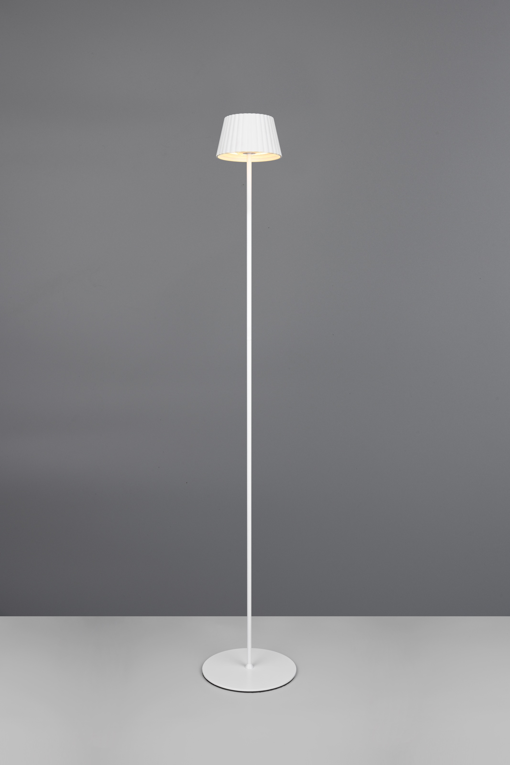 REALITY Leuchten LED Außen-Stehlampe »SUAREZ«, 1 flammig, Leuchtmittel LED-Board | LED fest integriert, Outdoor Akku Stehleuchte 123 cm, Touch-Dimmer, USB-C Anschluss, IP44