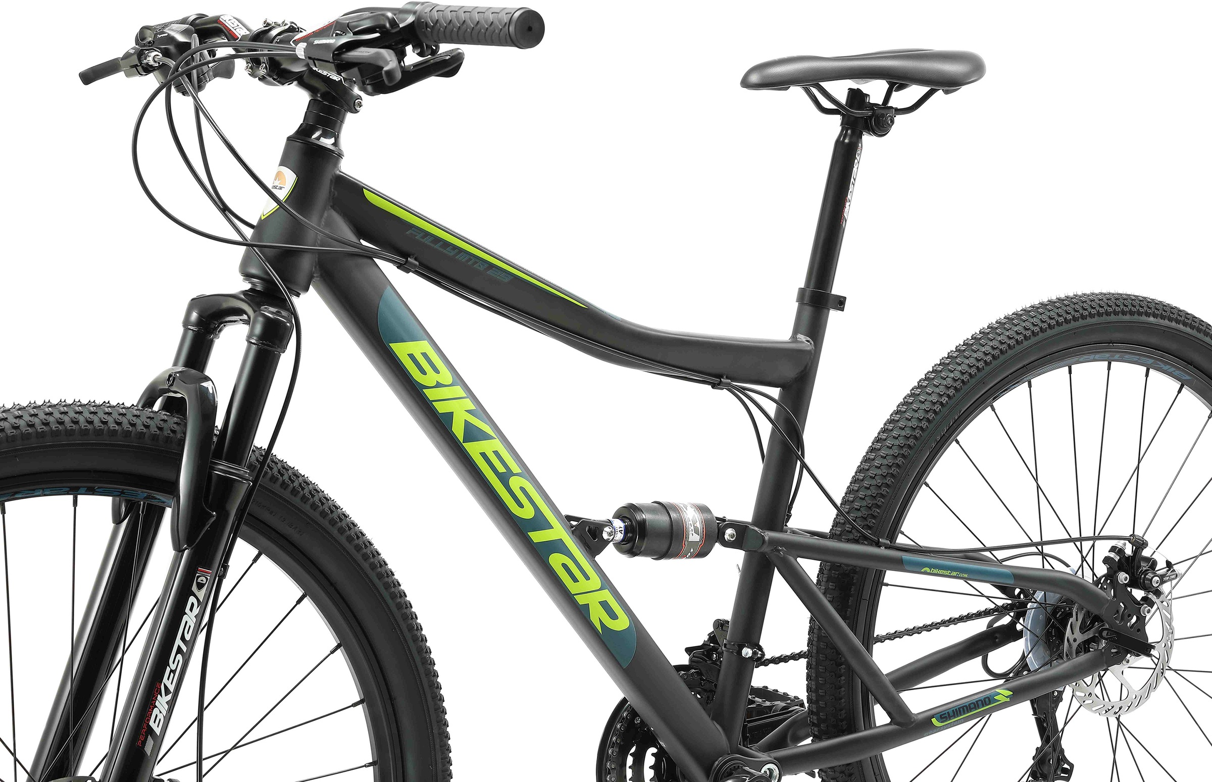 Bikestar Mountainbike, 21 Gang, Shimano, RD-TY300 Schaltwerk, Kettenschaltung, für Damen und Herren, Kettenschaltung