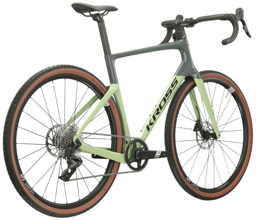 Kross Gravelbike »Gravelbike Carbon Esker RS 2.0 Grau 12 Gänge« 12 Gang SRAM APEX XPLR AXS Schaltwerk Kettenschaltung mit Carbon-Rahmen und -Gabel