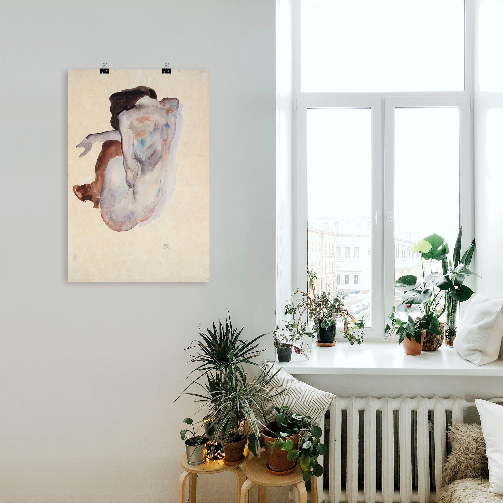Artland Wandbild »Kauernder Akt mit Schuhen«, Erotische Bilder, (1 St.), als Poster in verschied. Größen