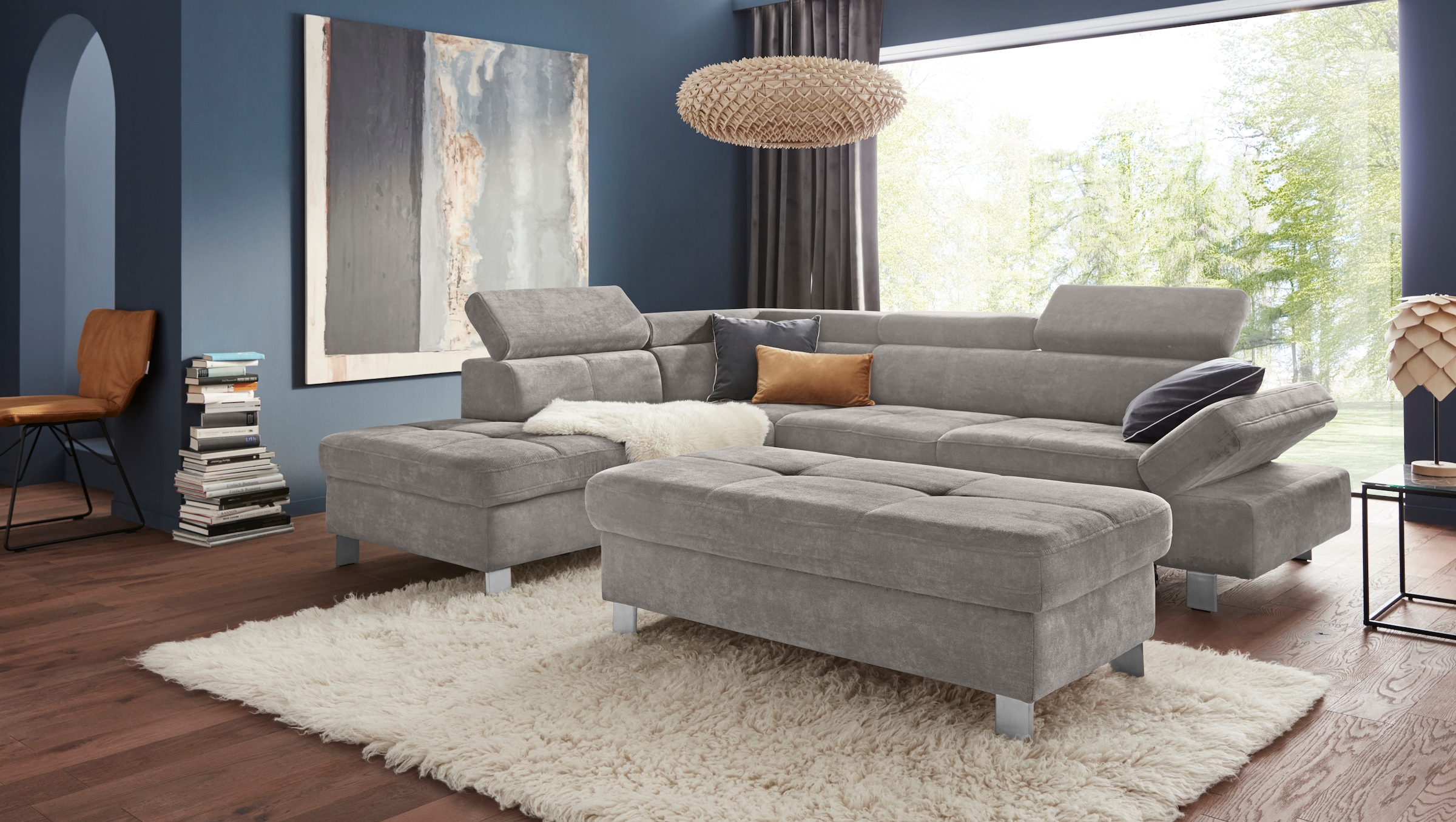 exxpo - sofa fashion Hocker »Fiji Bankhocker mit Staufach unter der Sitzfläche«, elegant modern mit toller Detailverarbeitung