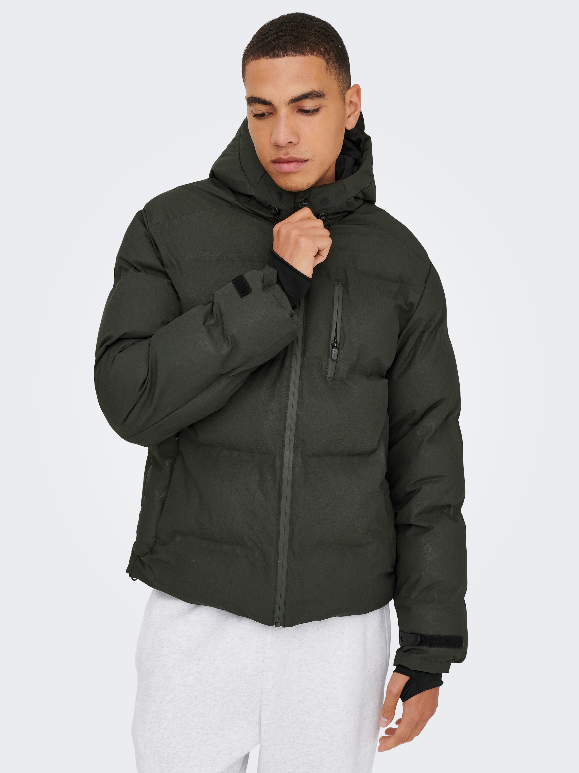 ONLY & SONS Steppjacke »ONSMATHIS PUFFER OTW« mit Kapuze