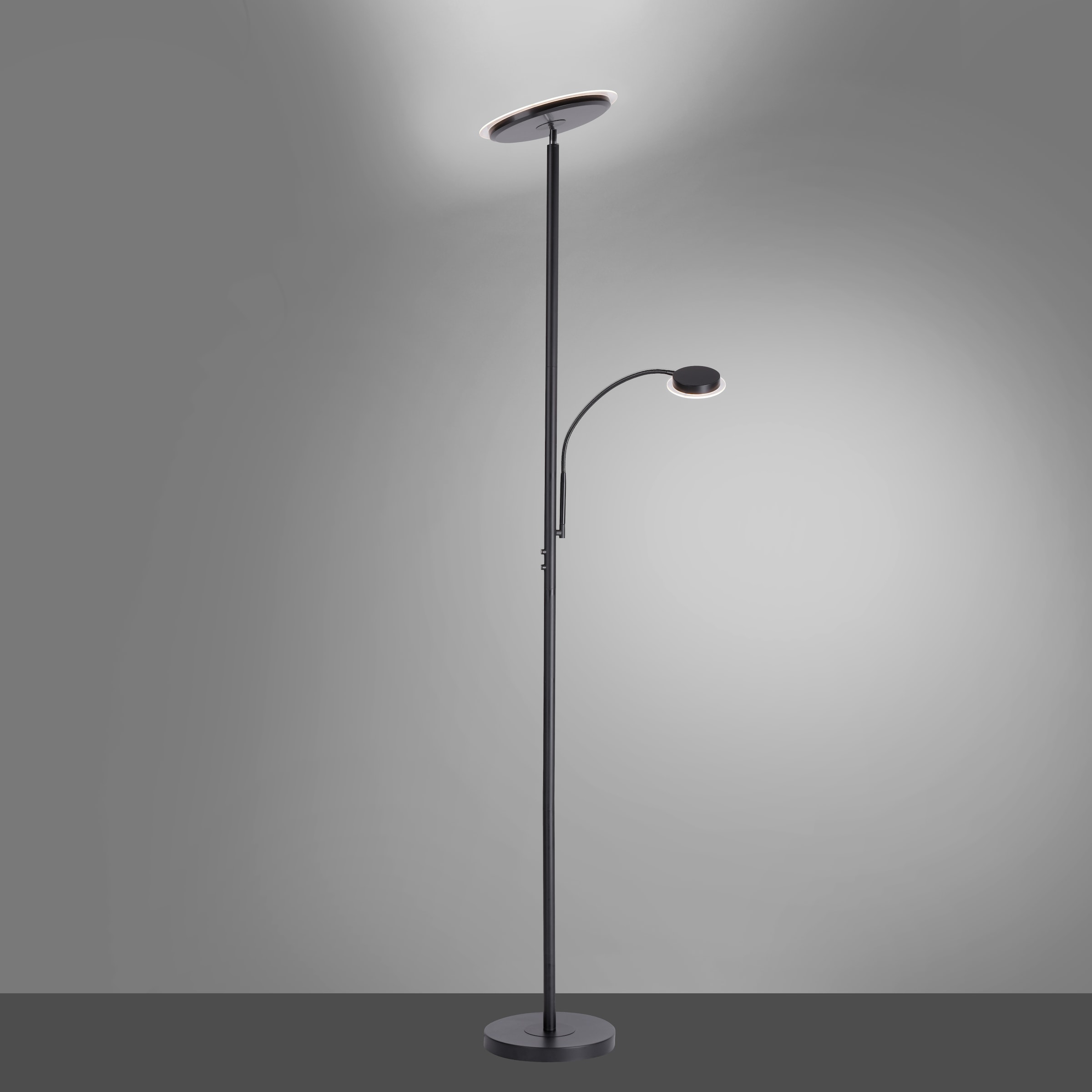 JUST LIGHT Stehlampe »HANS«, 2 flammig, Leuchtmittel LED-Board-LED-Board | LED fest integriert, LED, dimmbar über Touchdimmer, Schalter, Touchschalter