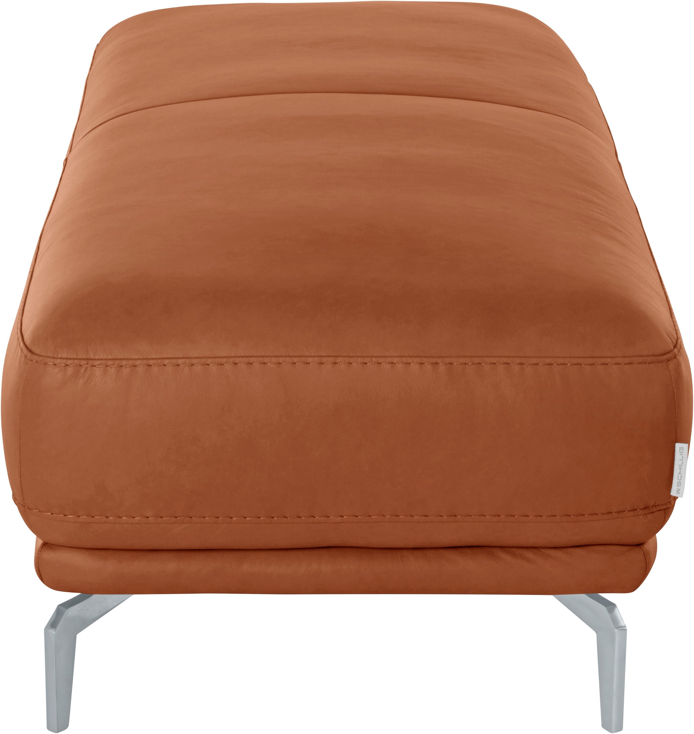 W.SCHILLIG Hocker »montanaa«, mit Metallfüßen in Silber matt, Breite 141 cm