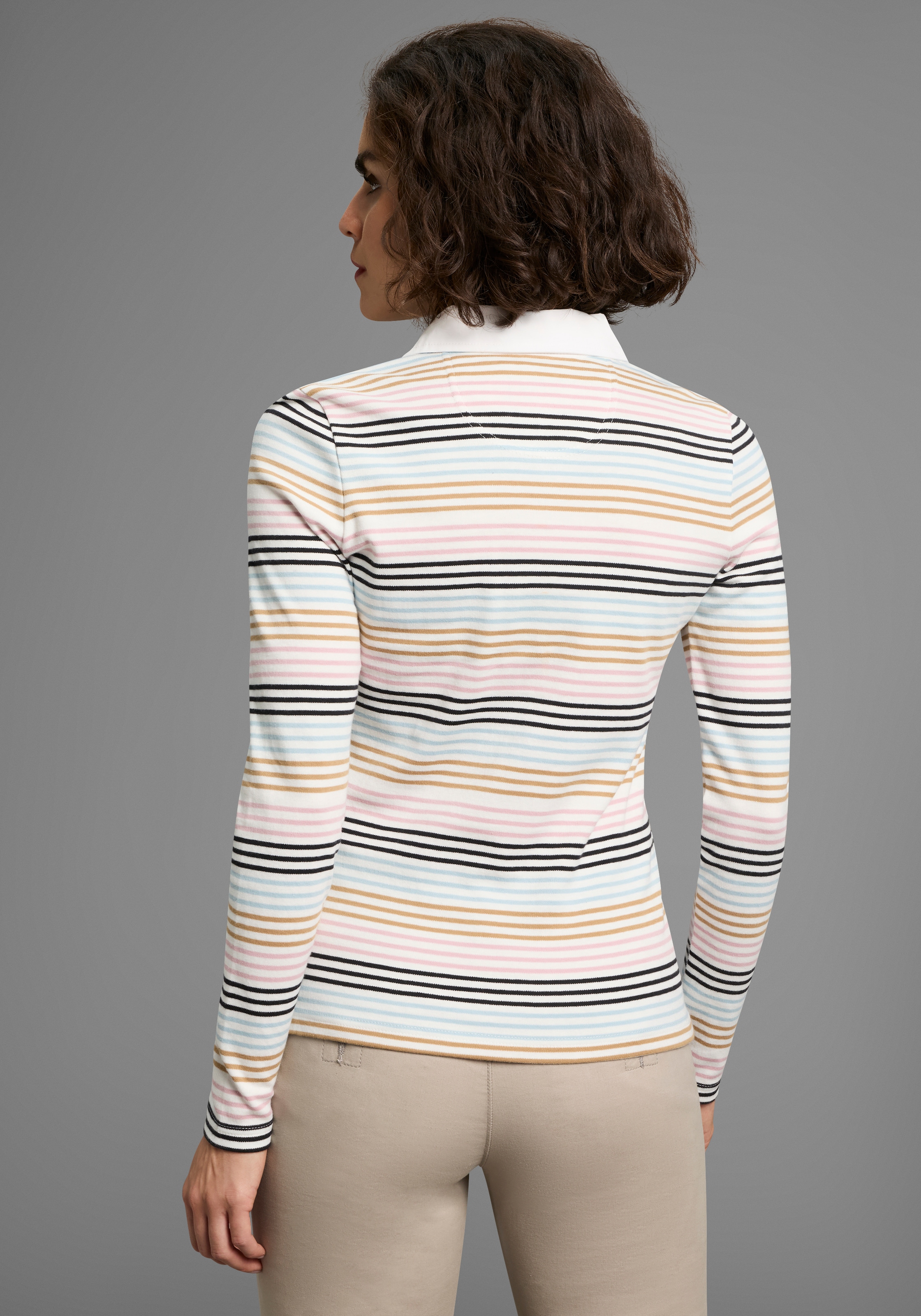 KangaROOS Poloshirt, in Pastelltönen mit langer Knopfleiste