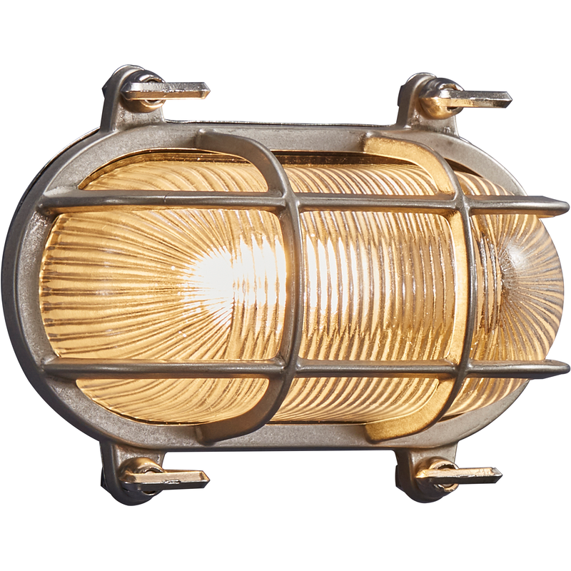 NORDLUX Außen-Wandleuchte »Helford« E27 Für Außen und Innen nickelfarben