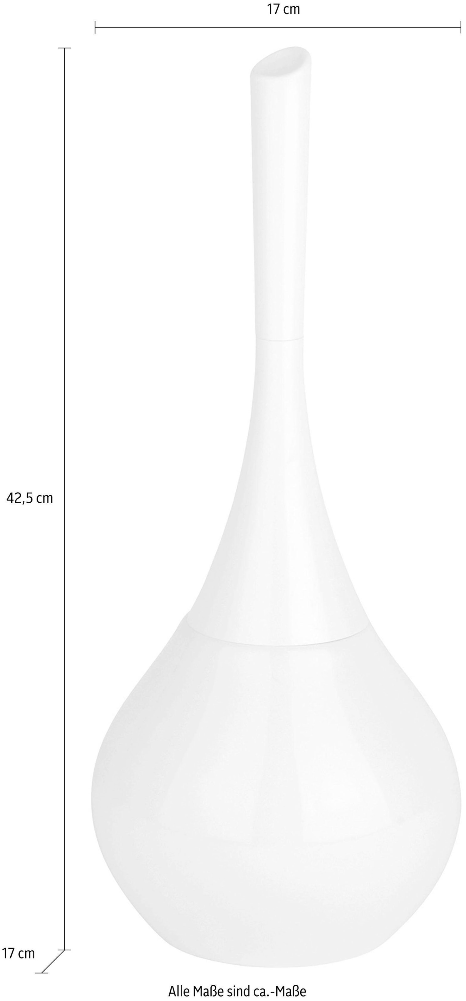 WENKO WC-Garnitur »Flakon«, aus Keramik-Kunststoff, Bürstenkopf-Durchmesser 6,5 cm