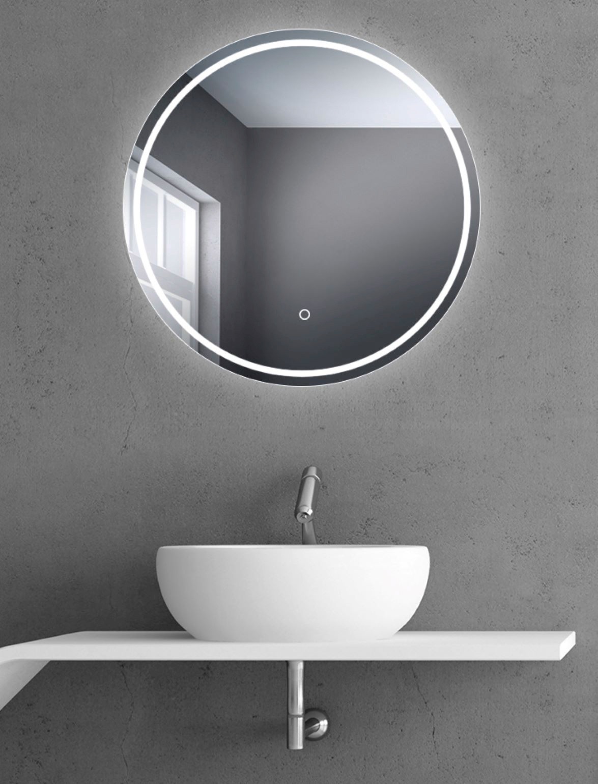 Talos Badspiegel »Moonshine« Durchmesser: 60 cm,, energiesparend, mit Sensorschalter