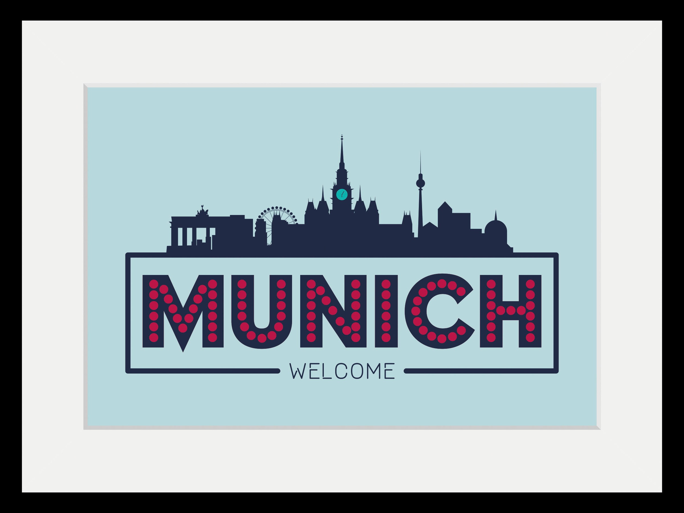 queence Bild »Welcome Munich«, Städte, (1 St.) günstig online kaufen