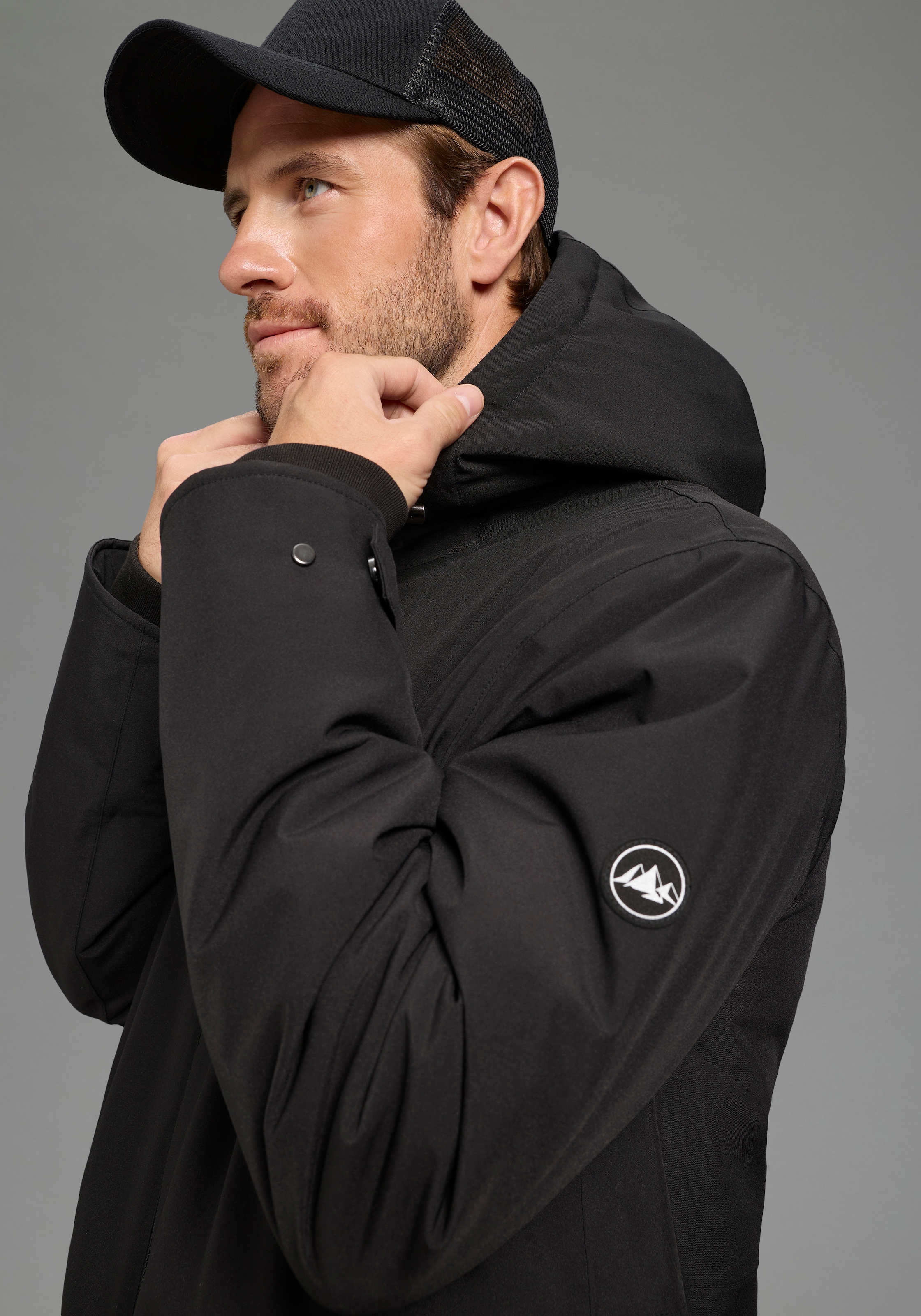 Polarino Funktionsjacke mit Kapuze Wärmend, winddicht, wasserabweisend, Übergangsjacke