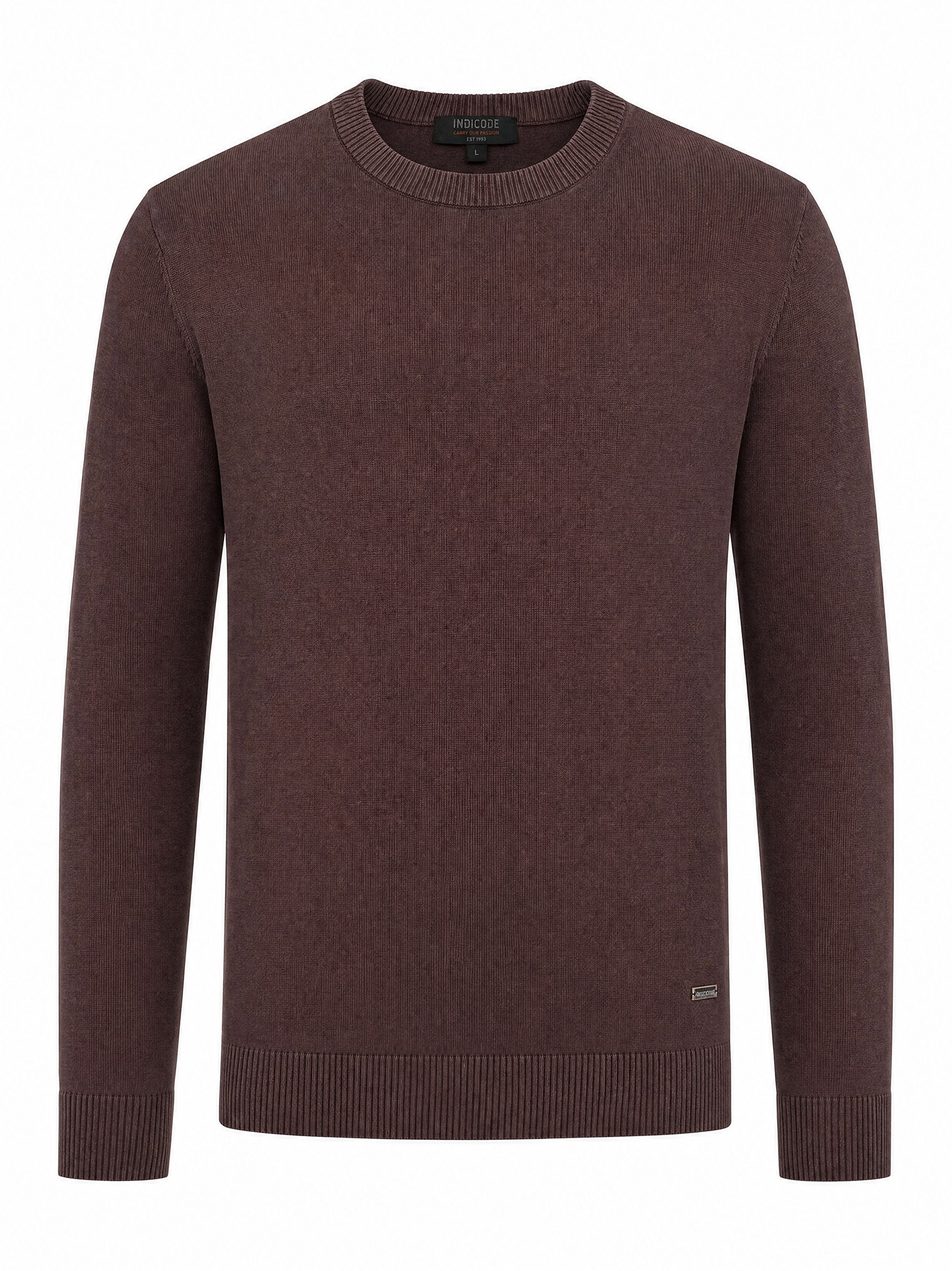 Indicode Rundhalspullover »INArkmill o-neck« Baumwolle, regular fit