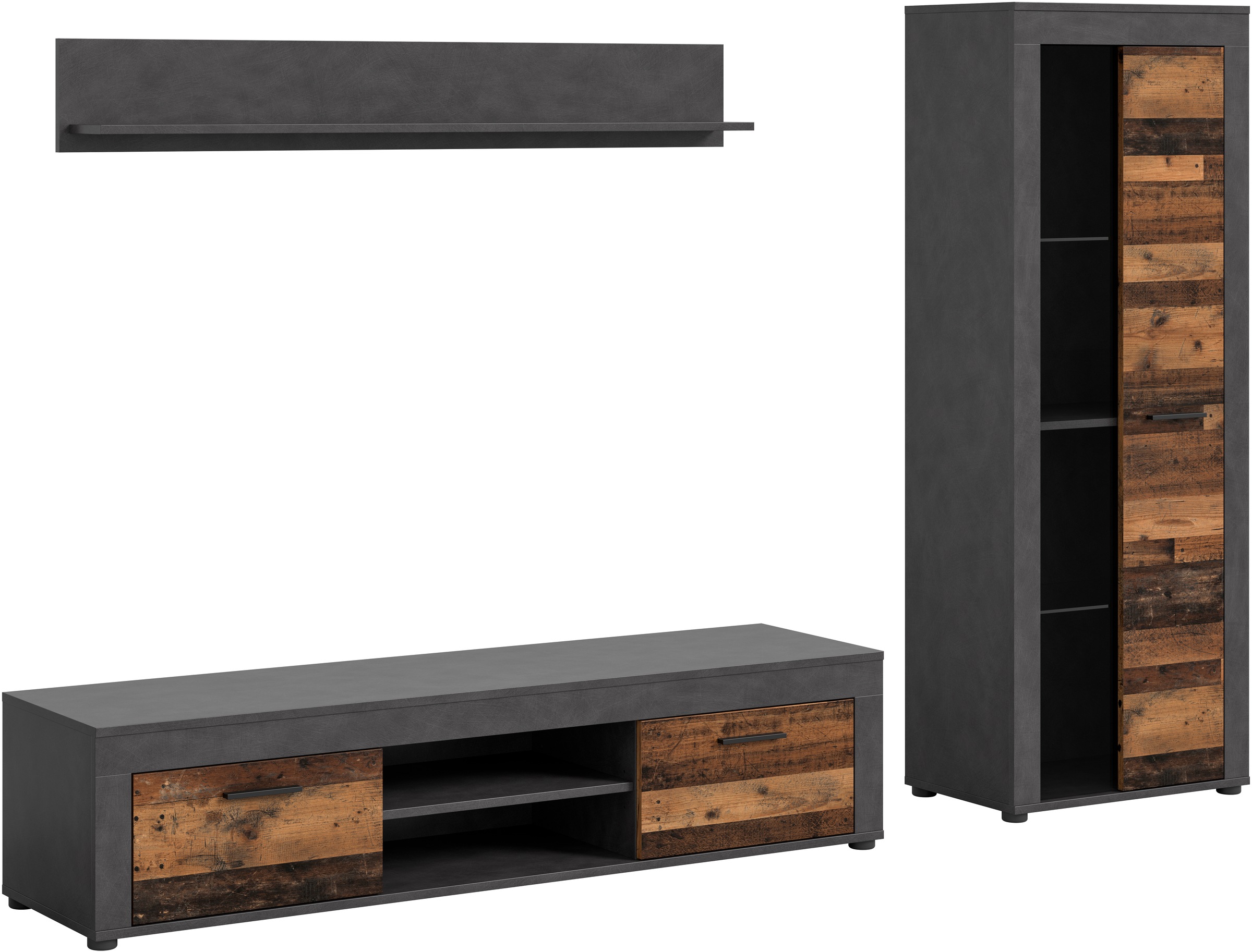 INOSIGN Wohnwand »Aosta, Breite 235cm, bestehend aus Lowboard, Wandboard, V günstig online kaufen
