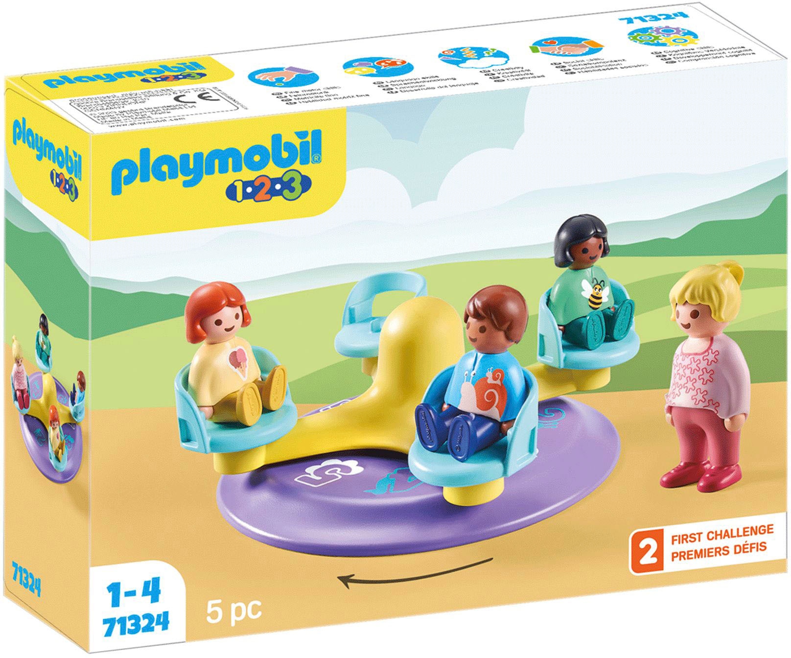 Playmobil® Konstruktions-Spielset »Zahlenkarussell (71324), Playmobil 1-2-3«, (5 St.), Made in Europe