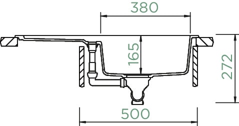 Schock Granitspüle »Lima D-100S«, 78/50 cm, Auflagespüle