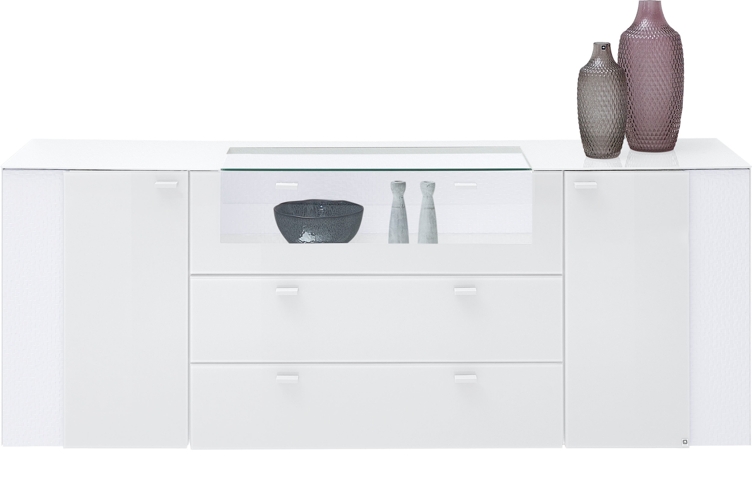 LEONARDO Sideboard »AUREA«, mit Pailletten-Akzent, wahlweise mit Beleuchtung