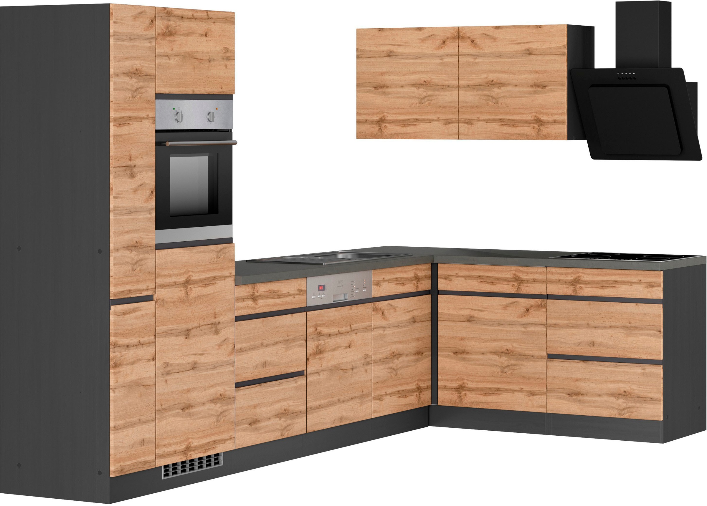 KOCHSTATION Winkelküche "KS-Riesa", Stellbreite 330/180 cm, ohne E-Geräte günstig online kaufen