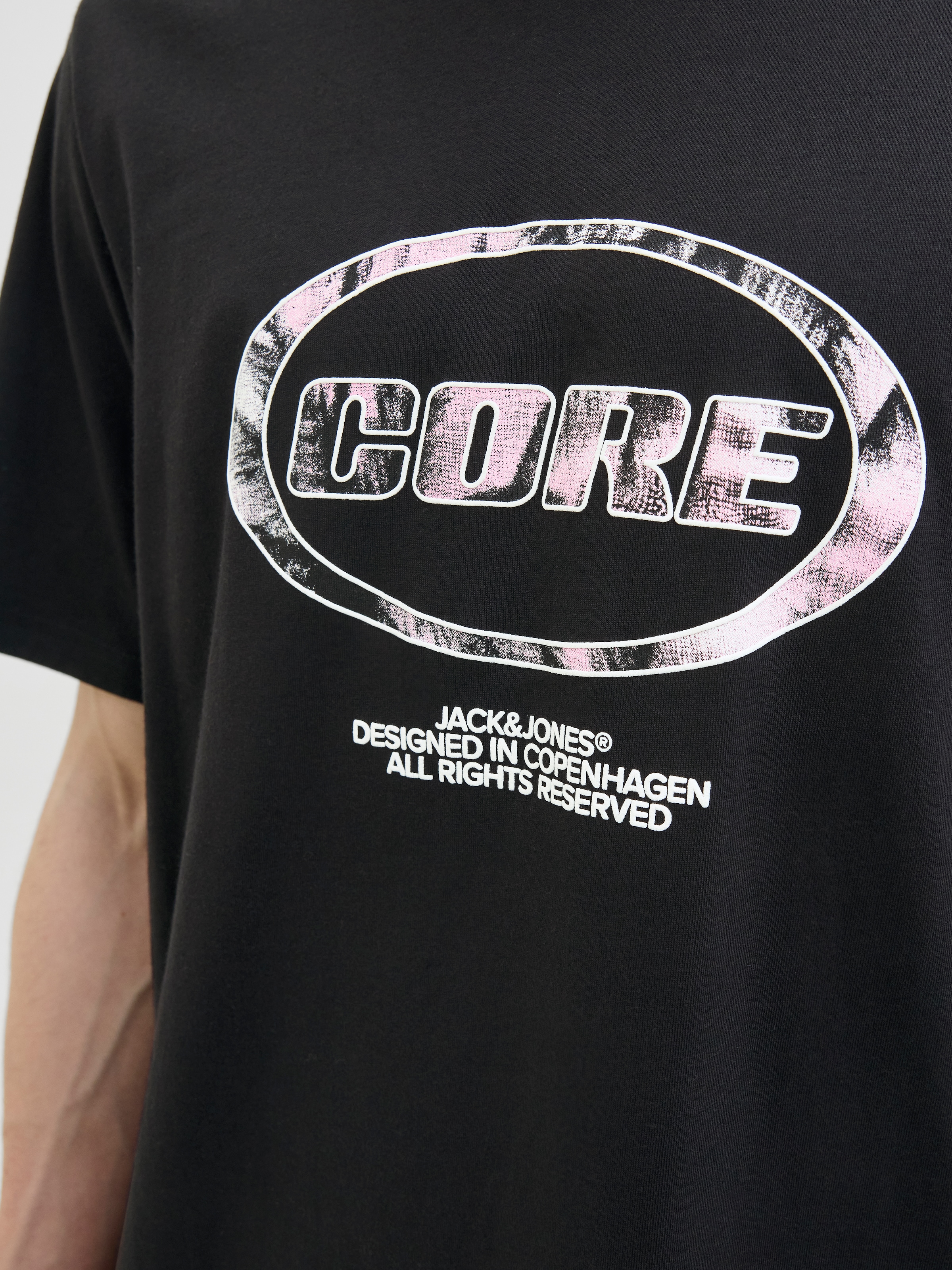 Jack & Jones T-Shirt »JCOLIDO AOP FRONT PRINT TEE SS CREW NECK« mit Frontprint