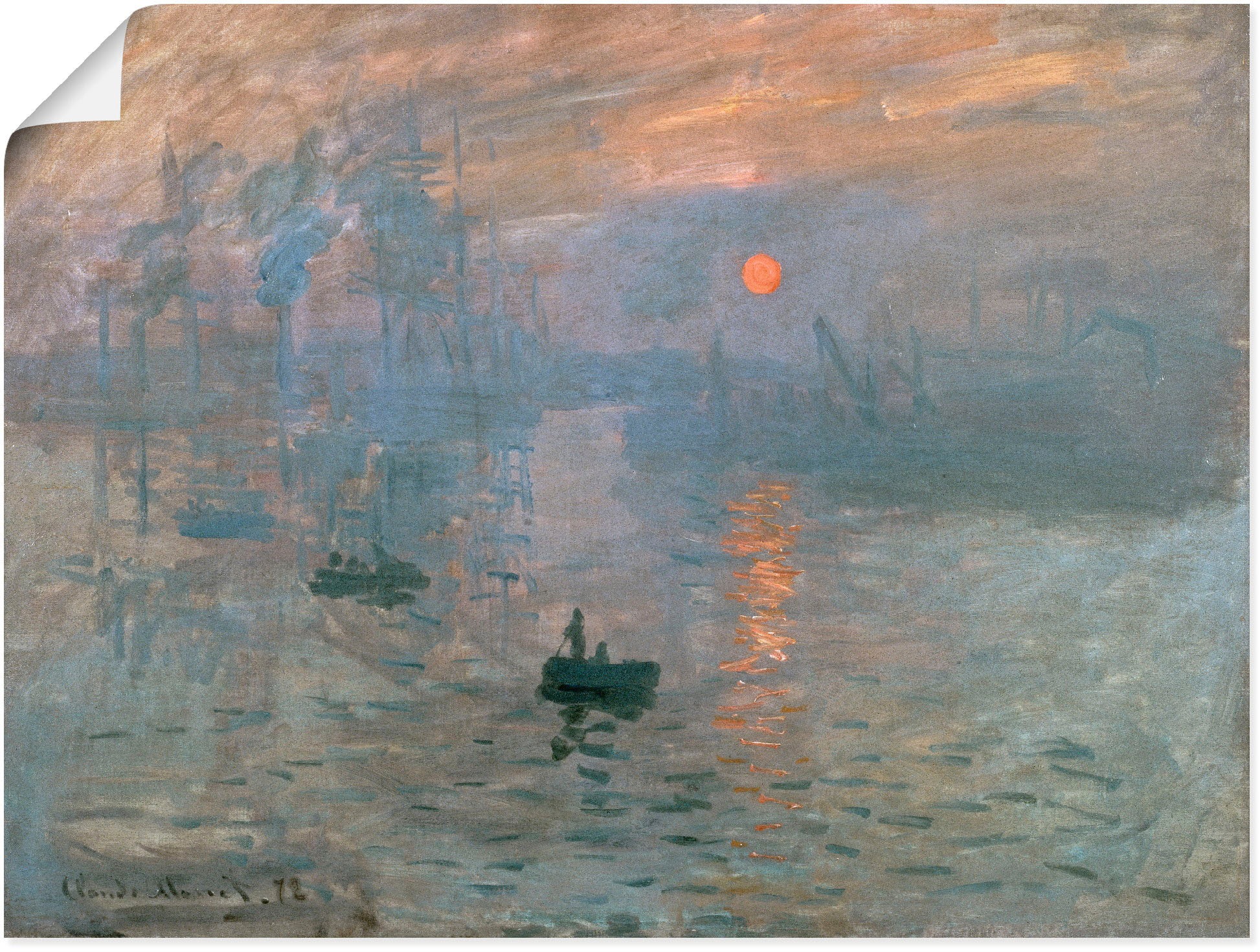 Artland Wandbild »Impression (Sonnenaufgang). 1872«, Gewässer, (1 St.), als günstig online kaufen