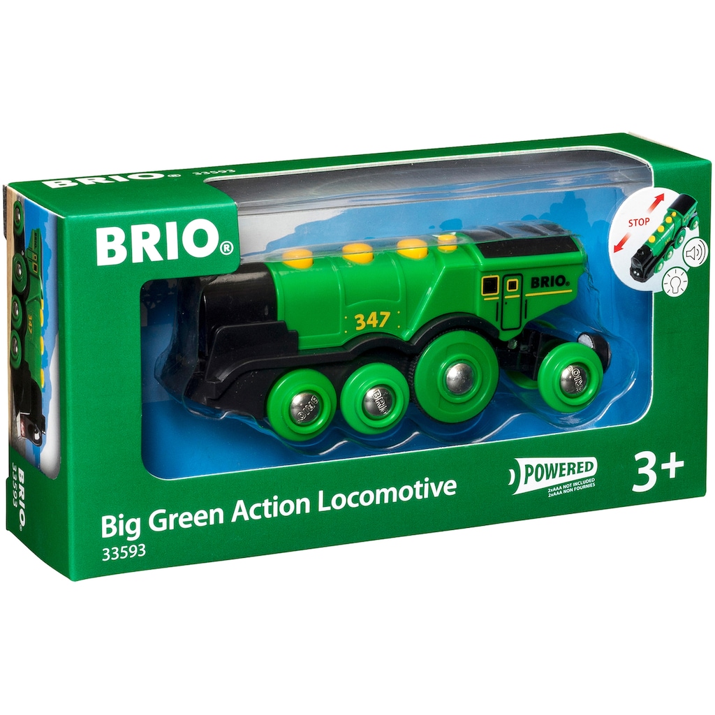 BRIO® Spielzeug-Eisenbahn »BRIO® WORLD, Grüner Gustav Batterielok«