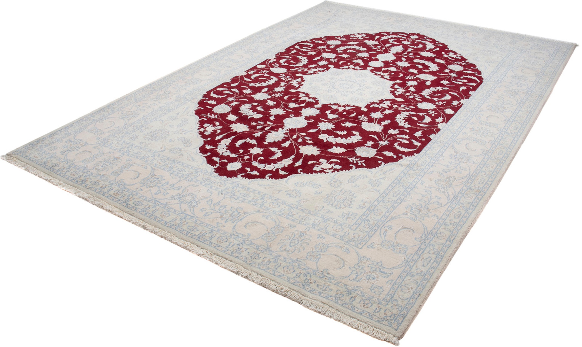 morgenland Orientteppich »Perser - Nain - 291 x 200 cm - dunkelrot«, rechte günstig online kaufen