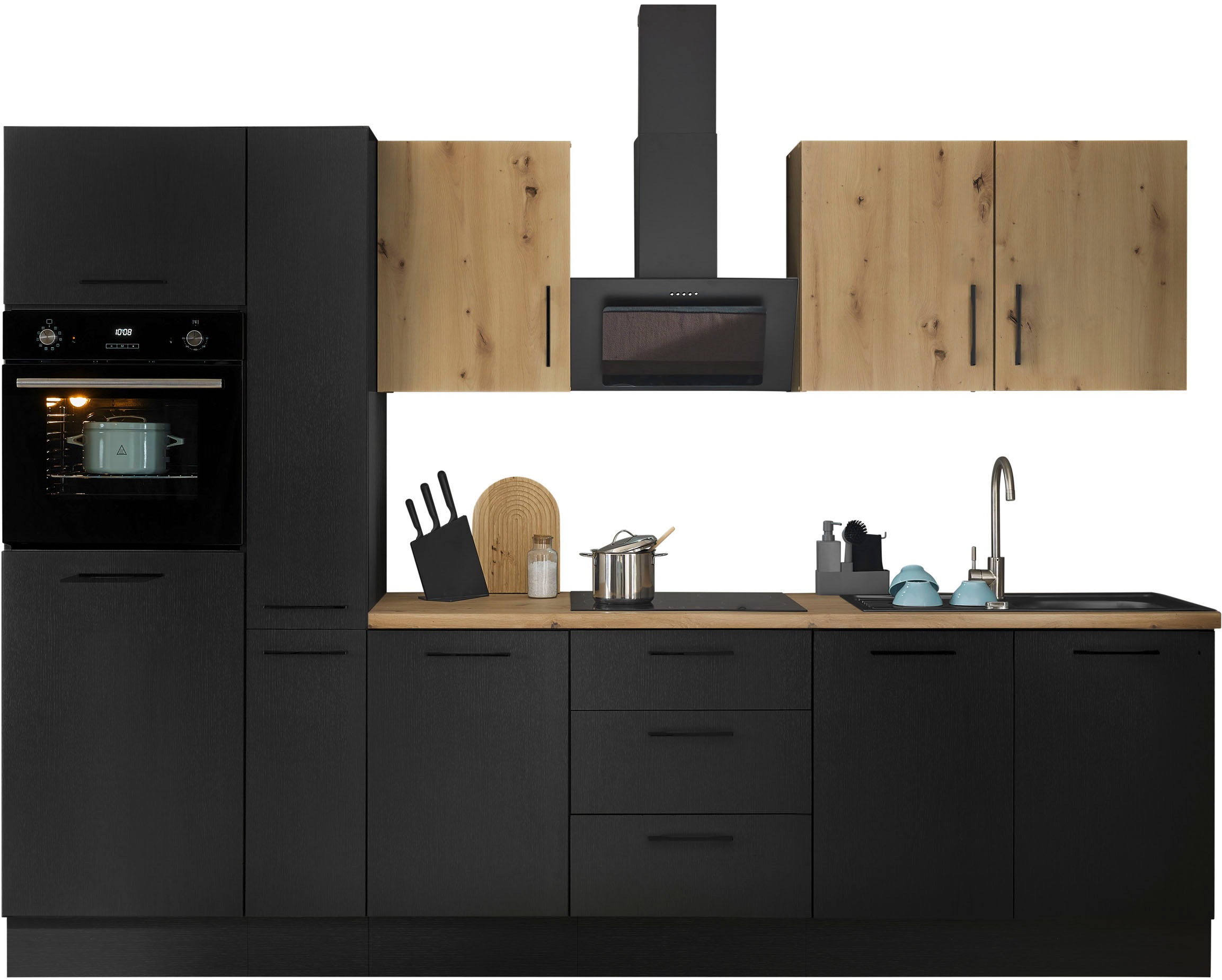 BASIC by Balculina Küchenzeile »Turin«, Breite 300 cm, wahlweise mit E-Gerä günstig online kaufen