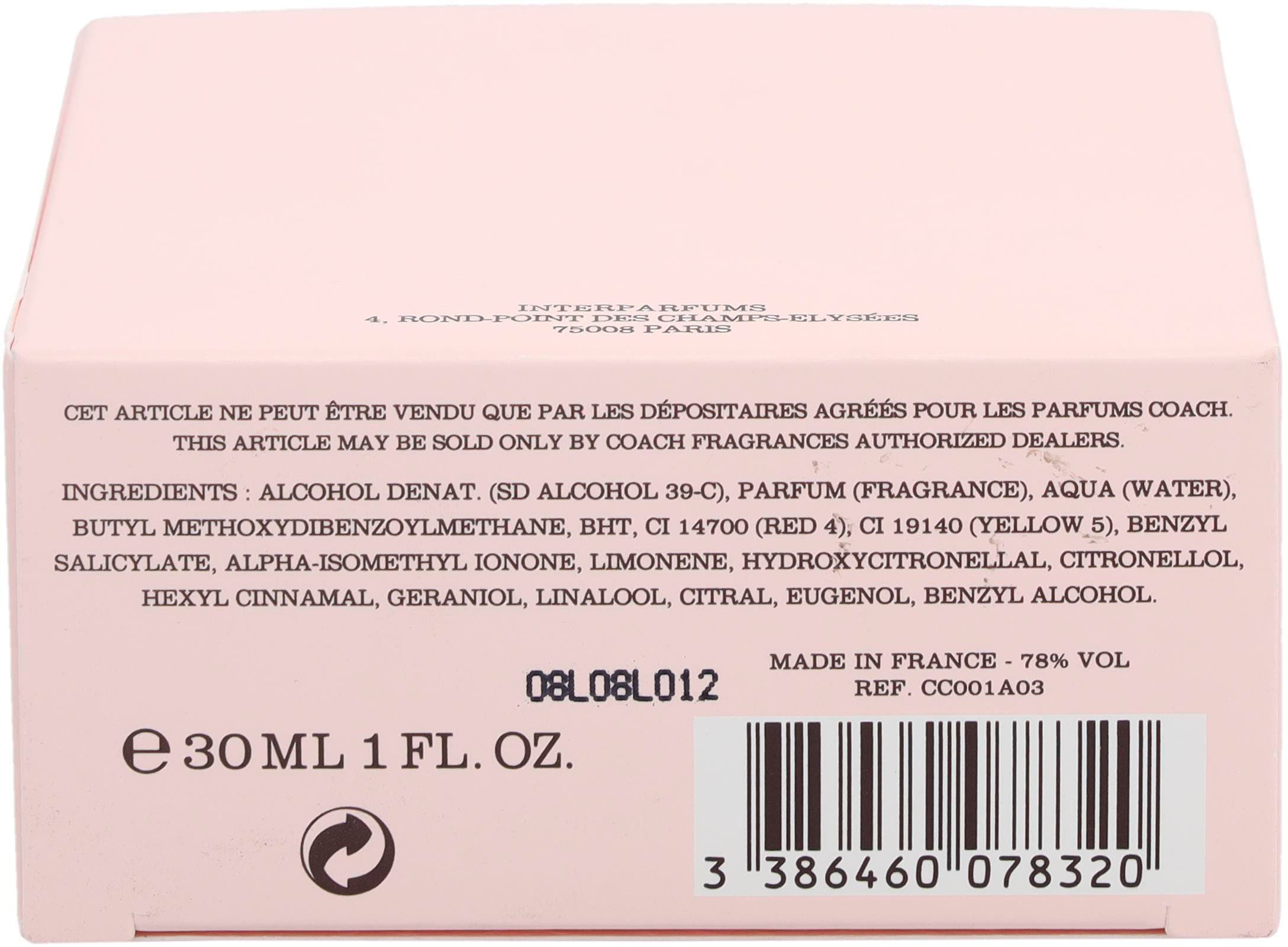 COACH Eau de Parfum »Coach«, Fruchtig-blumiger Damenduft mit Birne, Gardenie und Sandelholz.