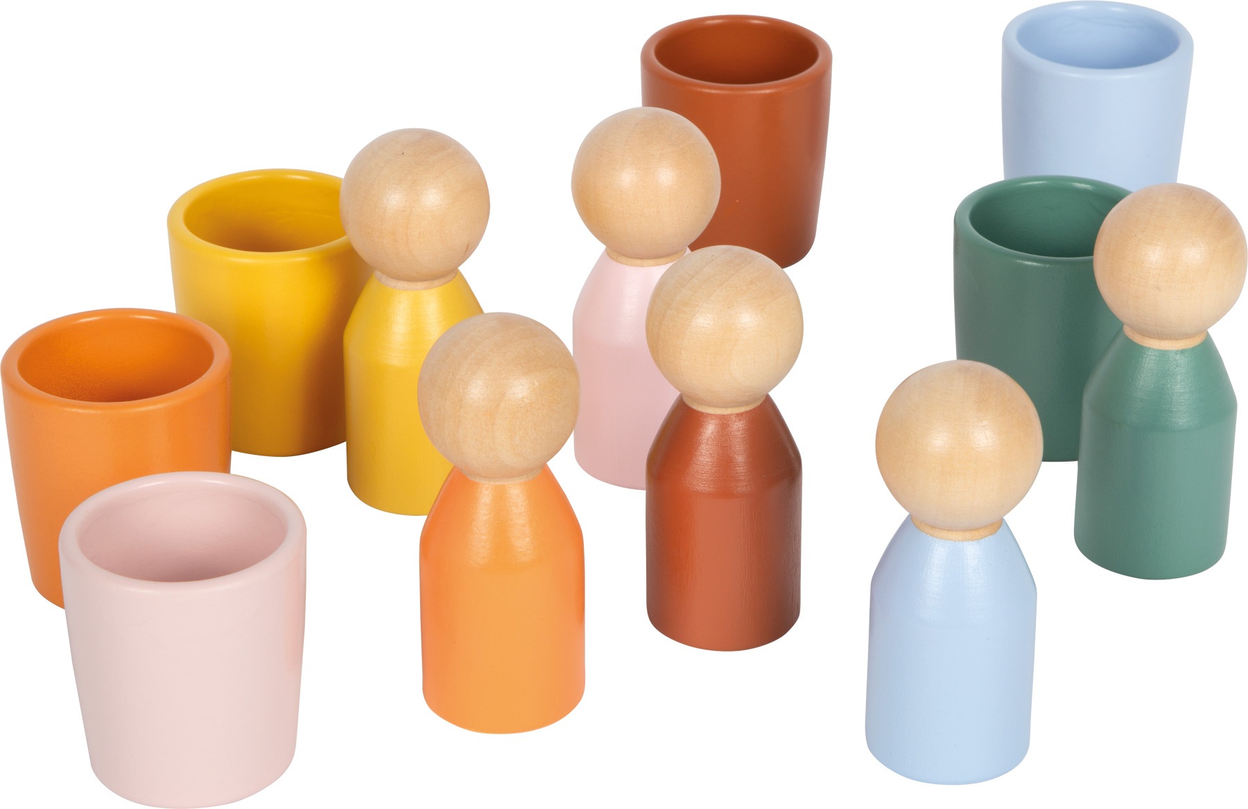 Small Foot Steckspielzeug »Sortierbecher Montessori mit Figuren«