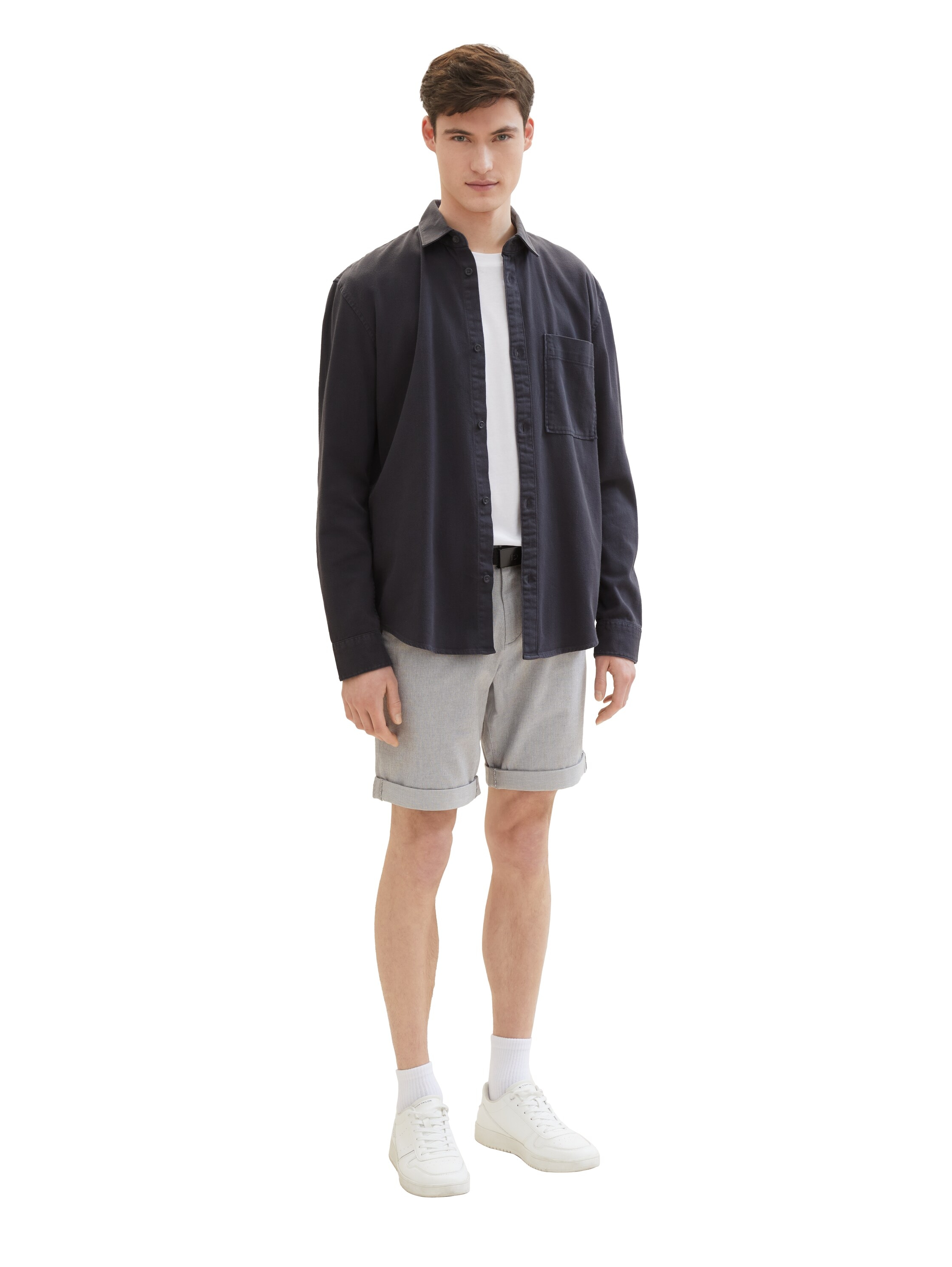 TOM TAILOR Denim Chinoshorts, (2 tlg.), Sommerhose mit Gürtel