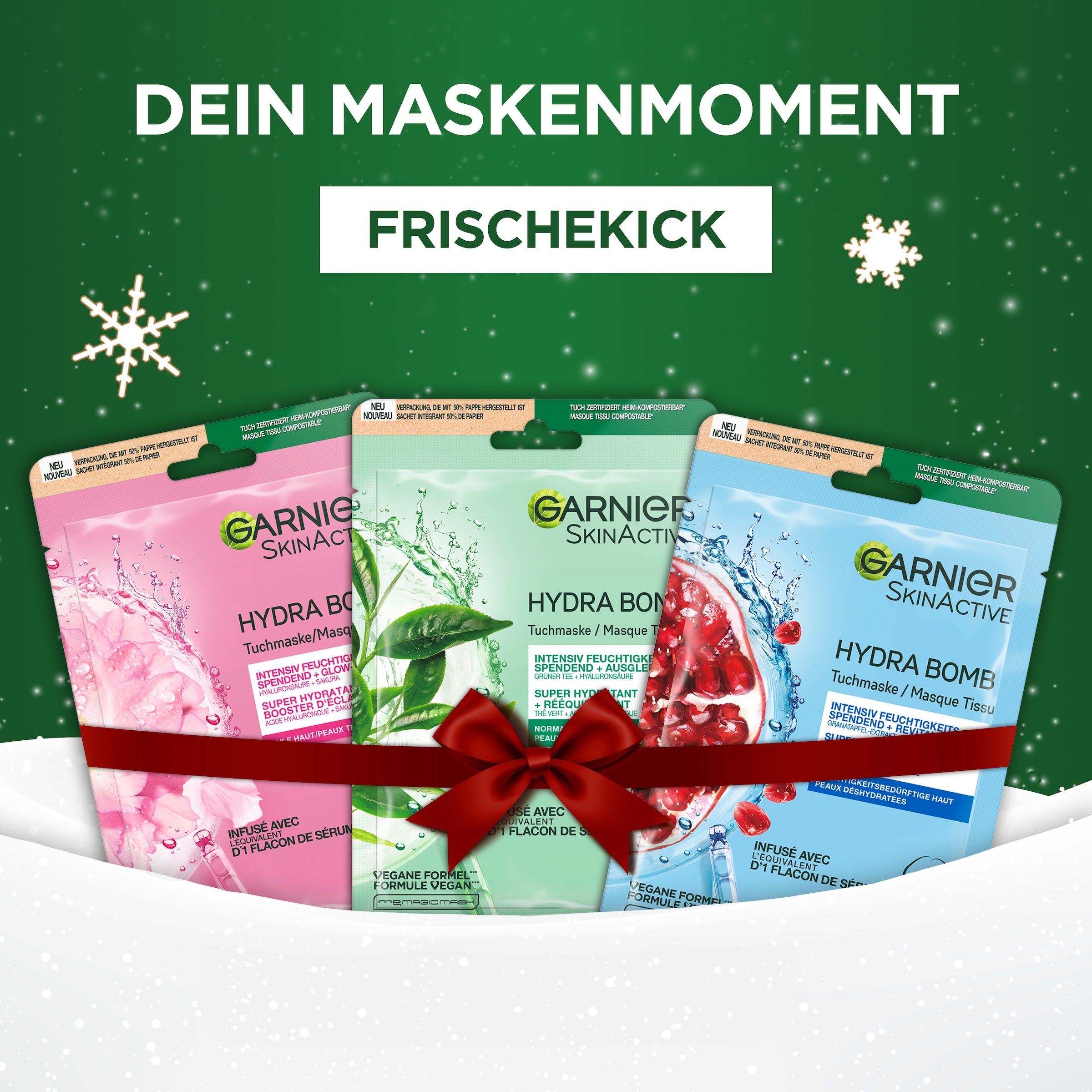 GARNIER Kosmetik-Adventskalender »Garnier Tuchmasken 24er Adventskalender«, ab 13 Jahren, mit Hyaluron, entspannend