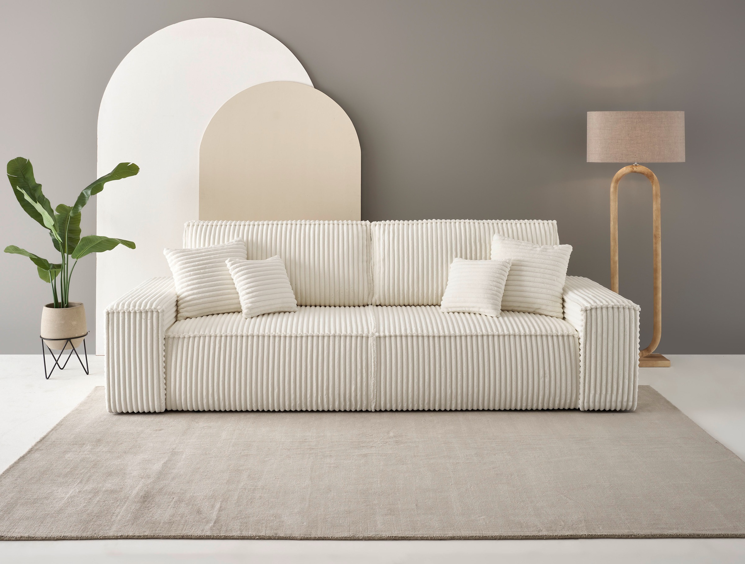 andas 3-Sitzer "FINNLEY Schlafsofa 257 cm, Schlaffunktion mit Bettkasten (2 günstig online kaufen