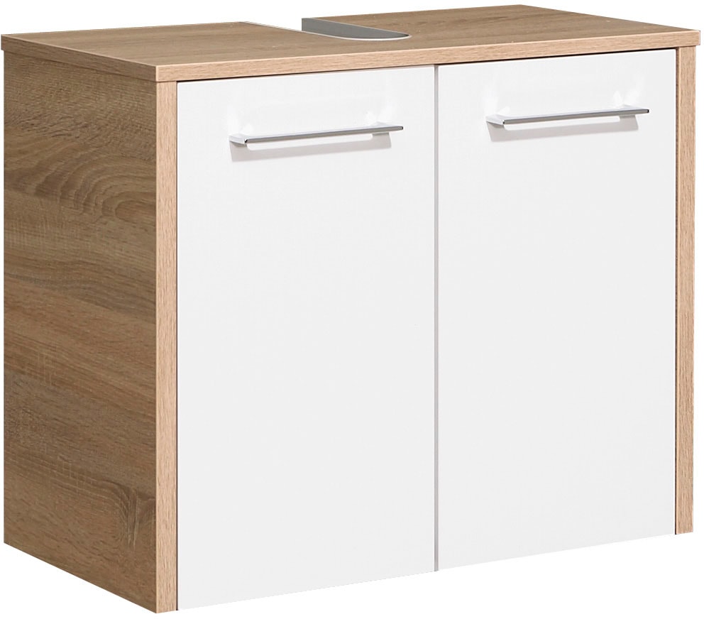 Saphir Badmöbel-Set »Quickset 382 5-teilig, Waschbeckenunterschrank mit LED-Spiegelschrank«, (11 St.), Hochschrank, Unterschrank, Hängeschrank, inkl. Türdämpfer, 8 Türen