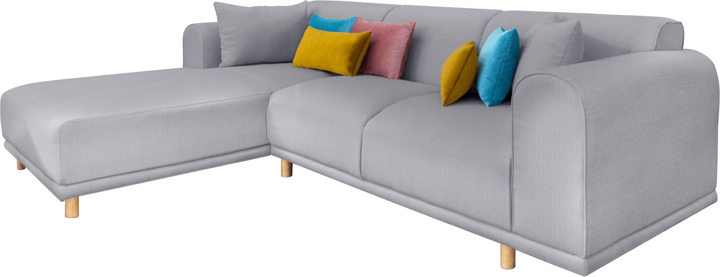 andas Ecksofa »Maroon L-Form«, in skandinavischem Design, mit losen Kissen