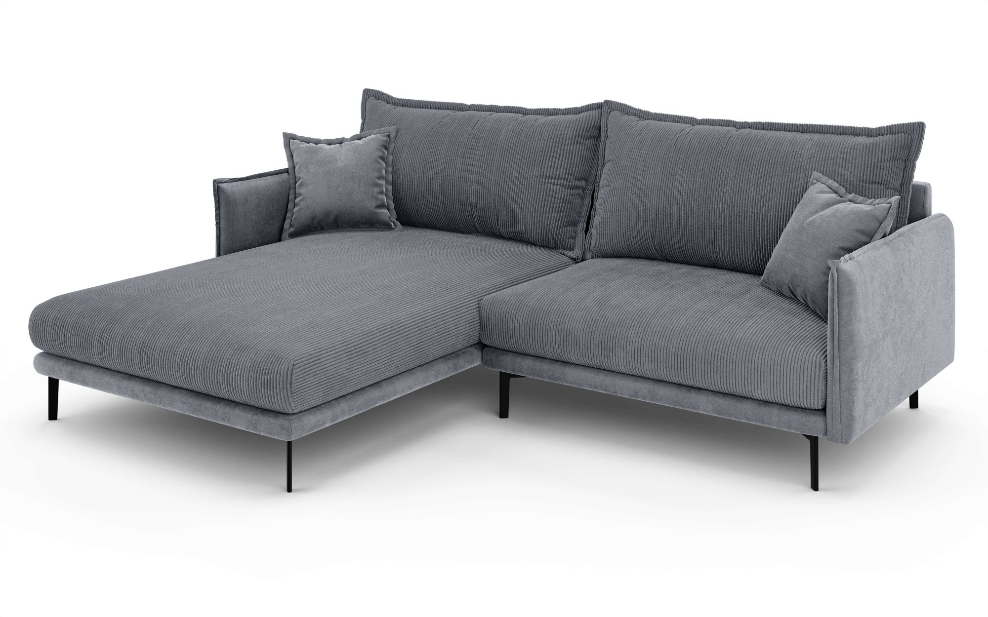 INOSIGN Ecksofa »ALEXANDRIA mit Recamiere rechts oder links bestellbar, moderne Bezüge«, L-Form mit Wellenunterfederung, Maße: B/H/T 246/86/190 cm