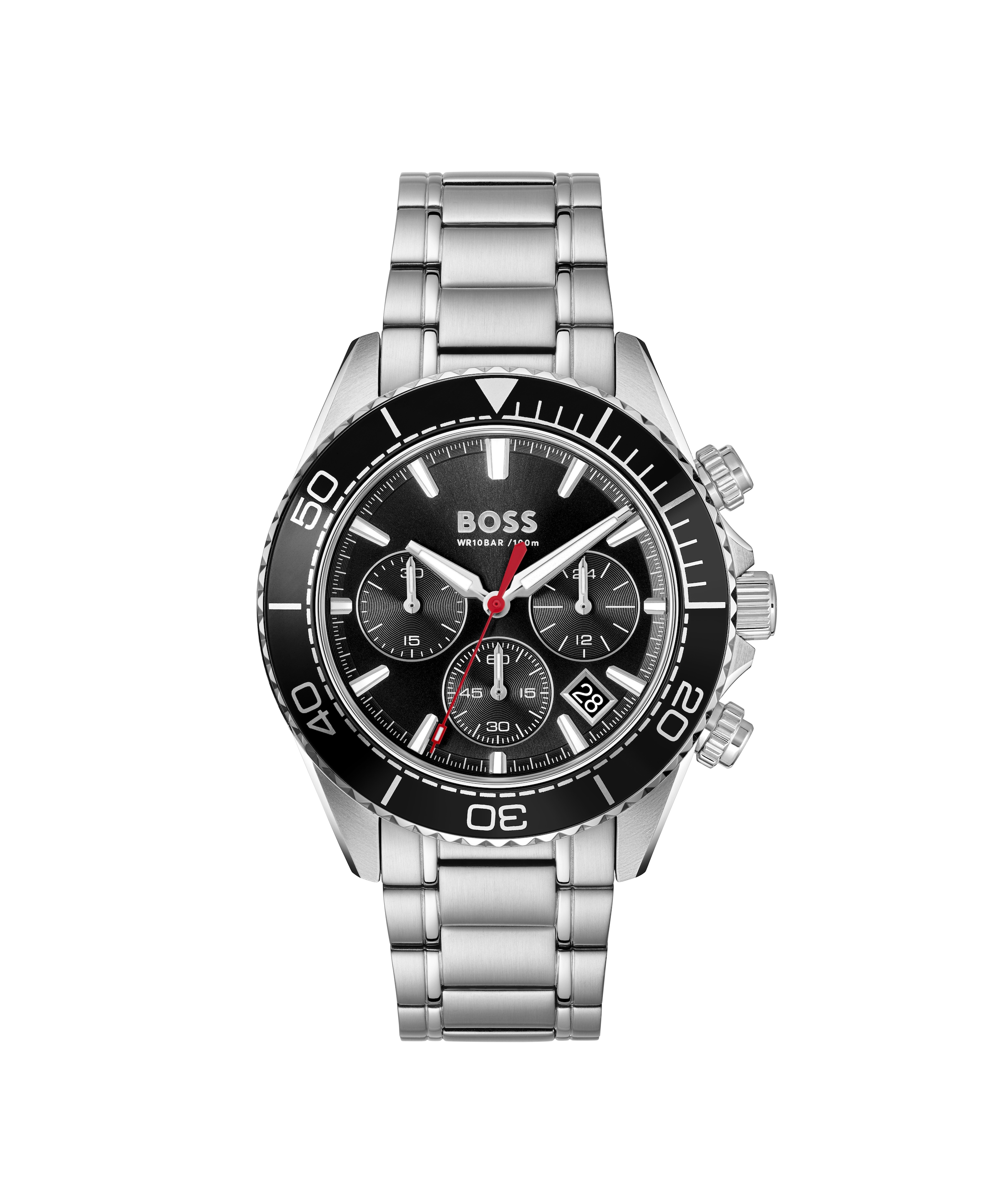 BOSS Chronograph »SEALINER« Quarzuhr, Armbanduhr, Herrenuhr, Edelstahlarmband, analog, Tag