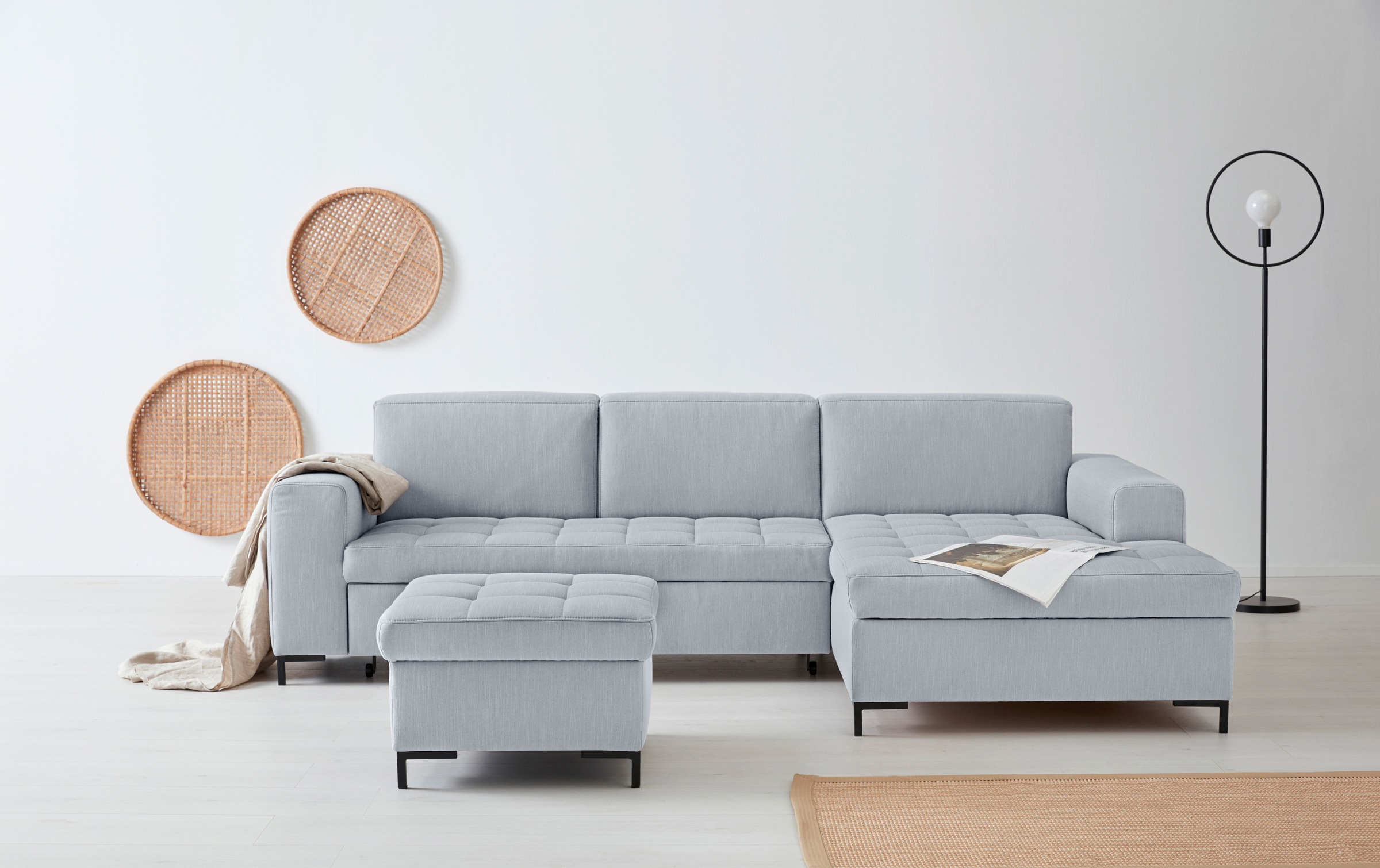 OTTO products Ecksofa »Grazzo L-Form«, hochwertige Stoffe aus recyceltem Ma günstig online kaufen