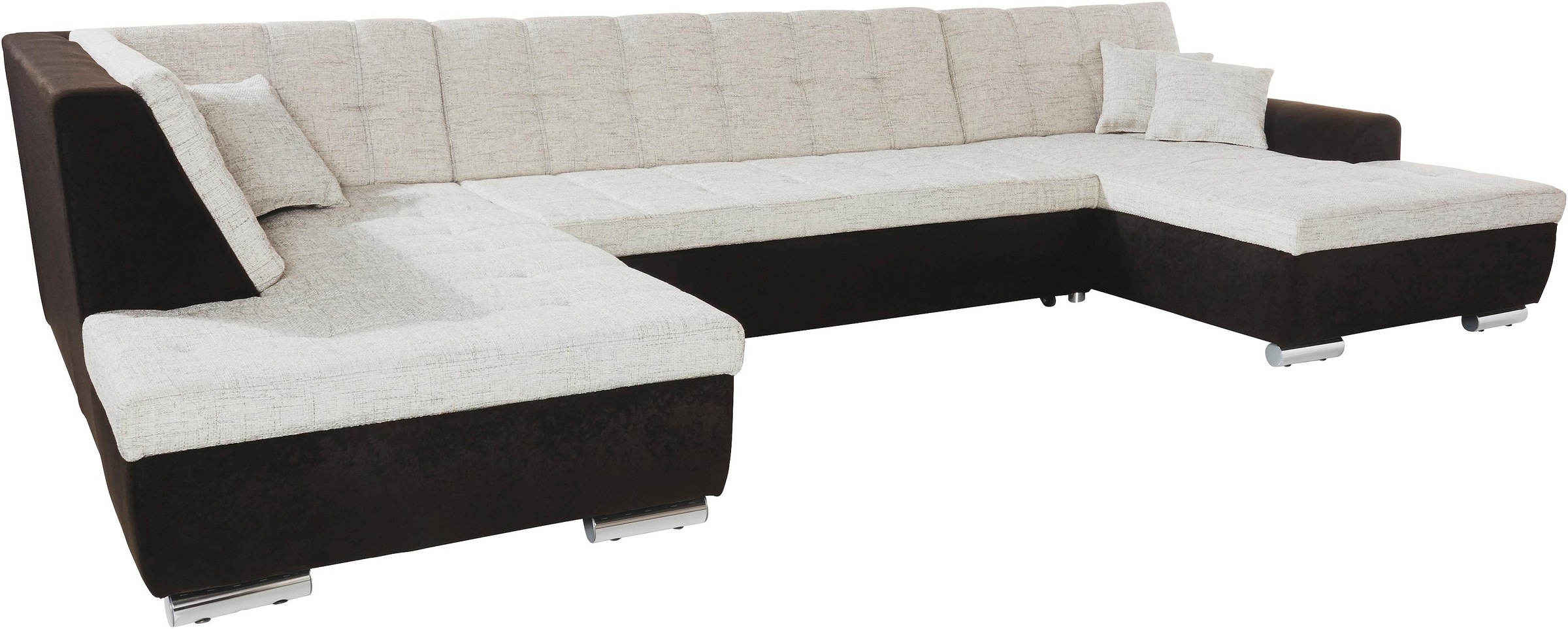 DOMO collection Wohnlandschaft »Treviso incl. Zierkissen, moderne Steppung, günstig online kaufen