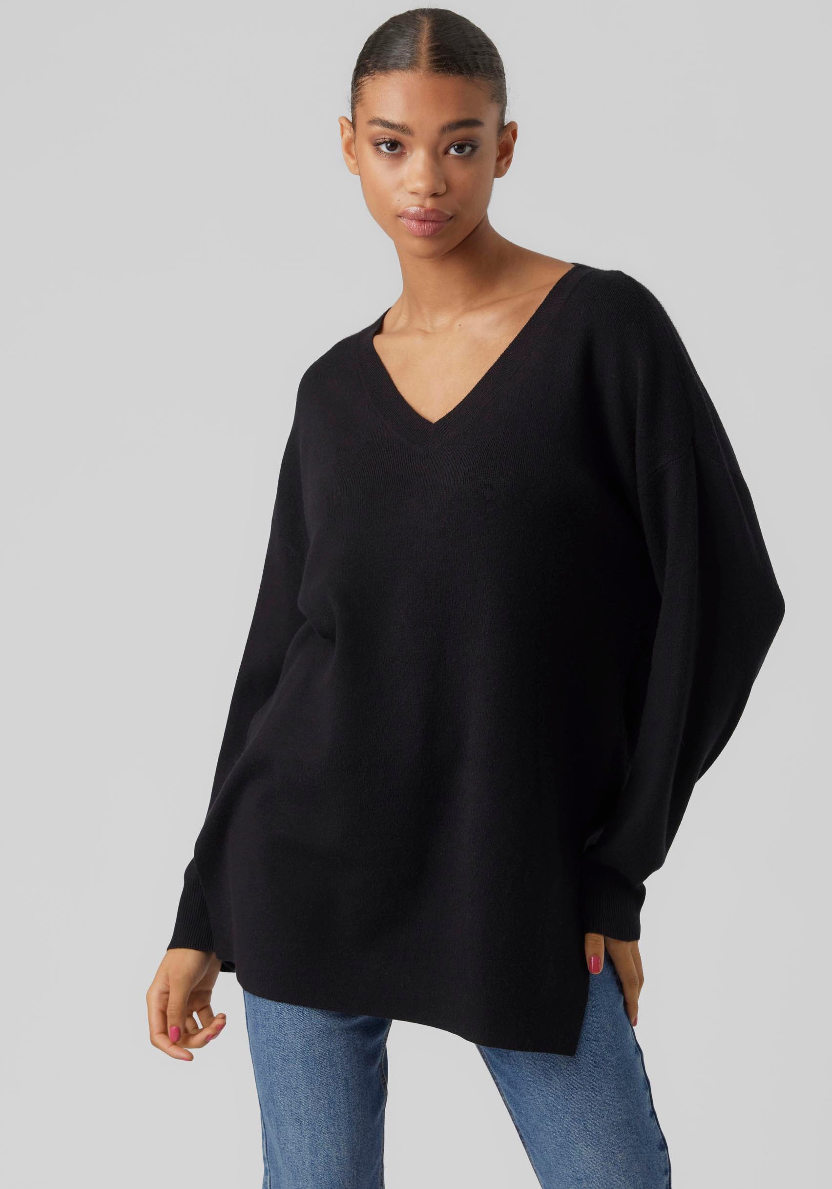 Vero Moda V-Ausschnitt-Pullover »VMNANCY LS V-NECK PULLOVER GA BOO« kaufen
